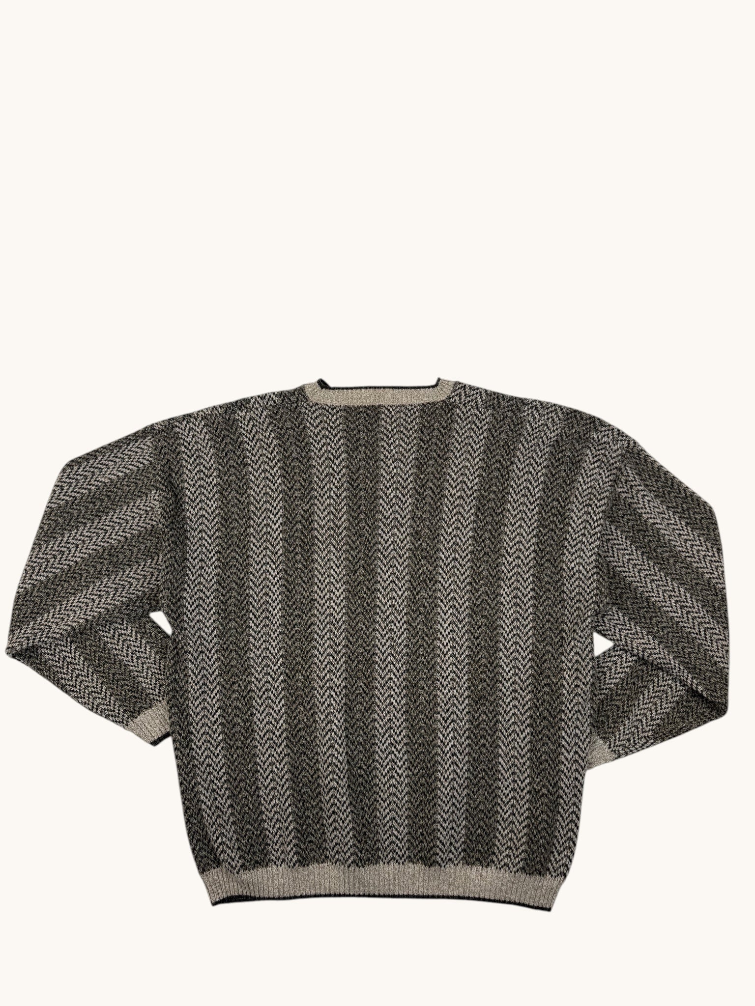 90s Liberty Sweaters Green Stripe Sweater - XL
