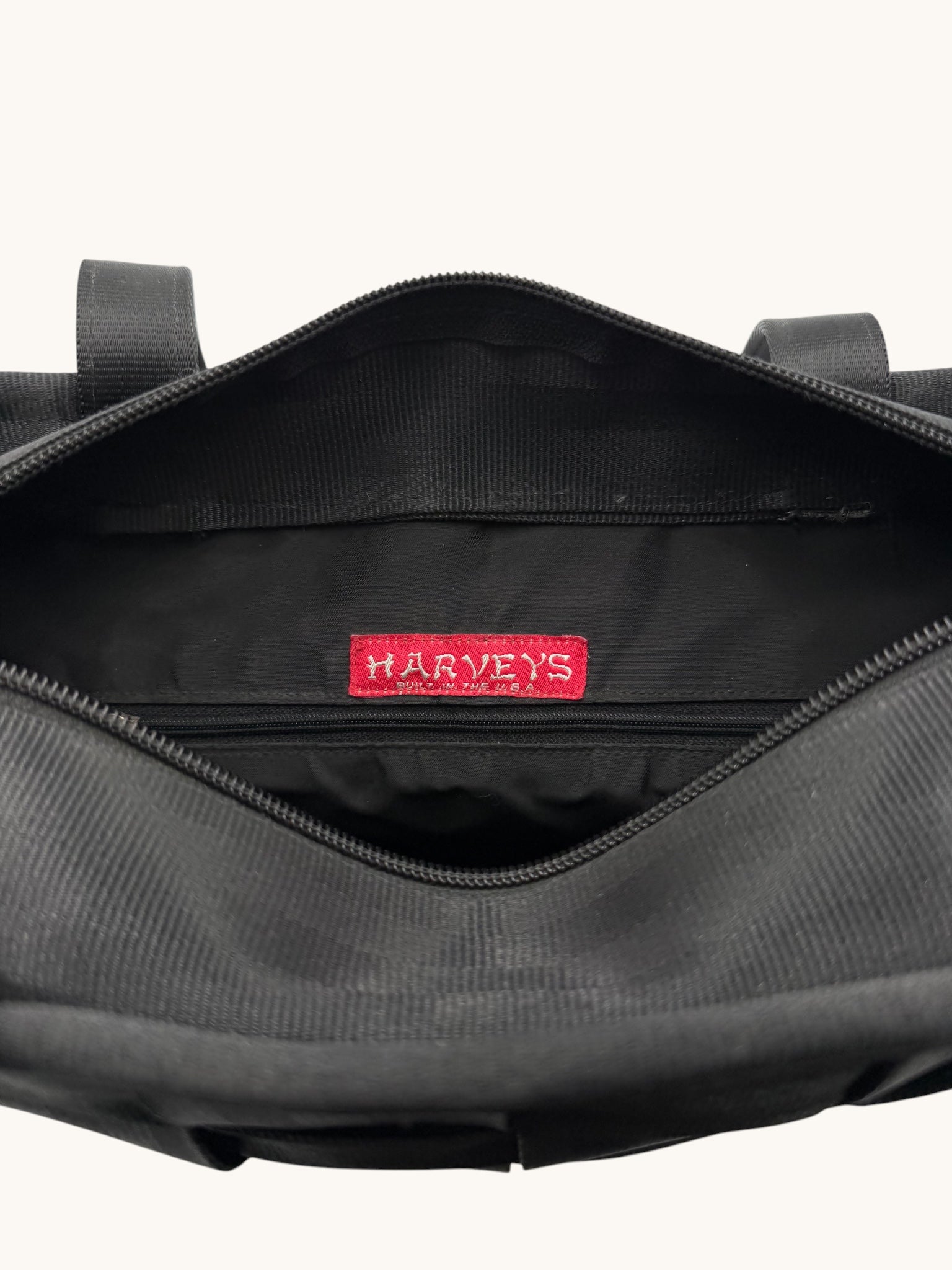 90s Harvey's Black Woven Tote Bag - M