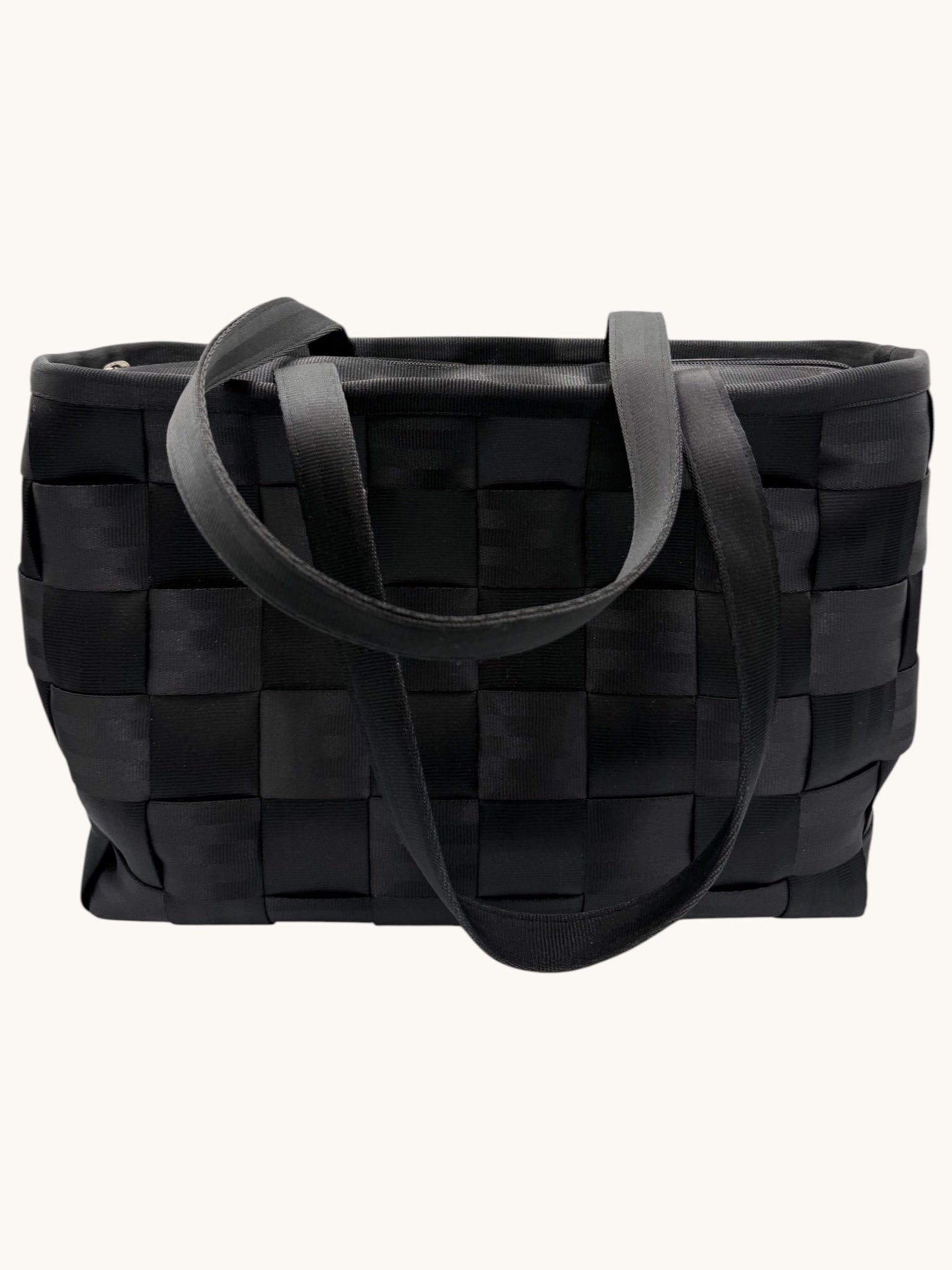 90s Harvey's Black Woven Tote Bag - L