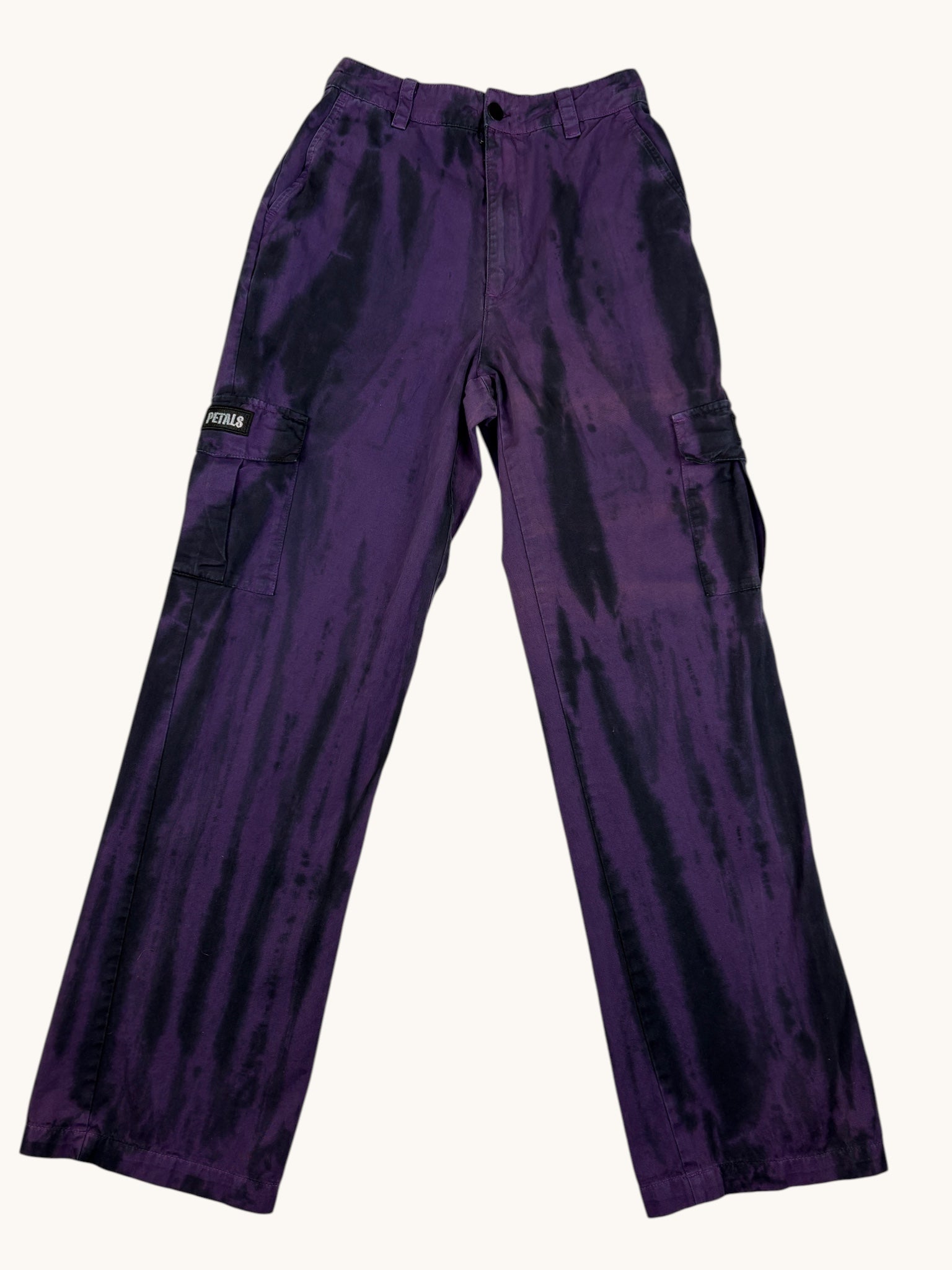 90s Petals Purple Tie-Dye Pants - 0