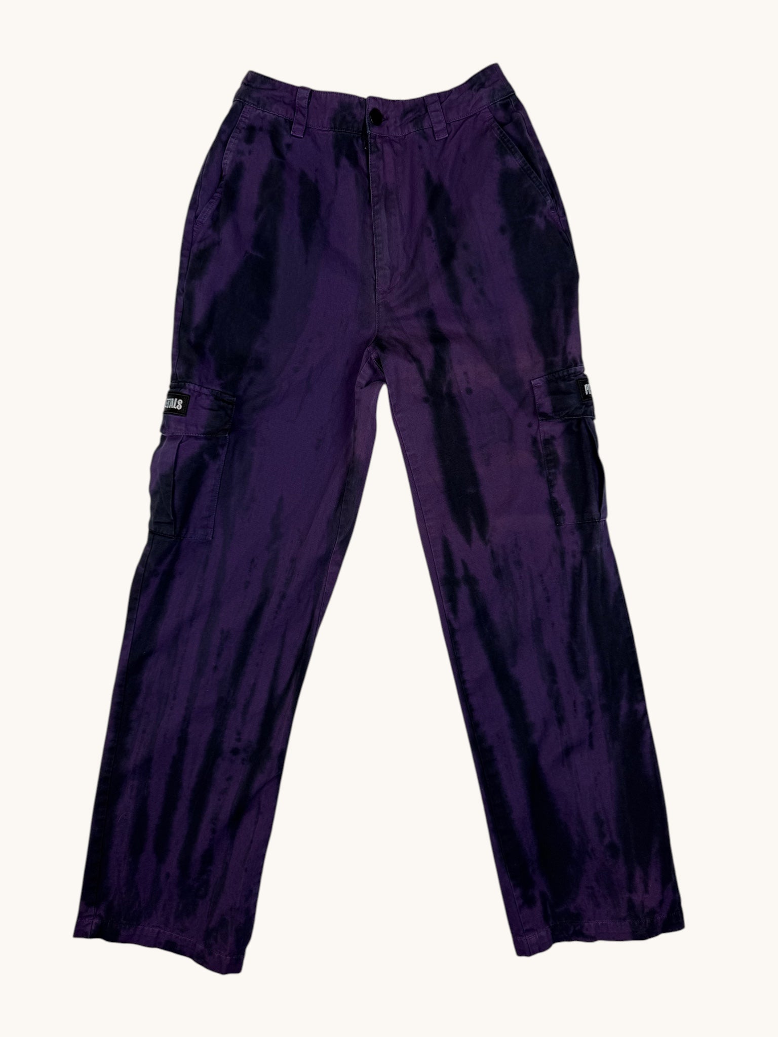90s Petals Purple Tie-Dye Pants - 0