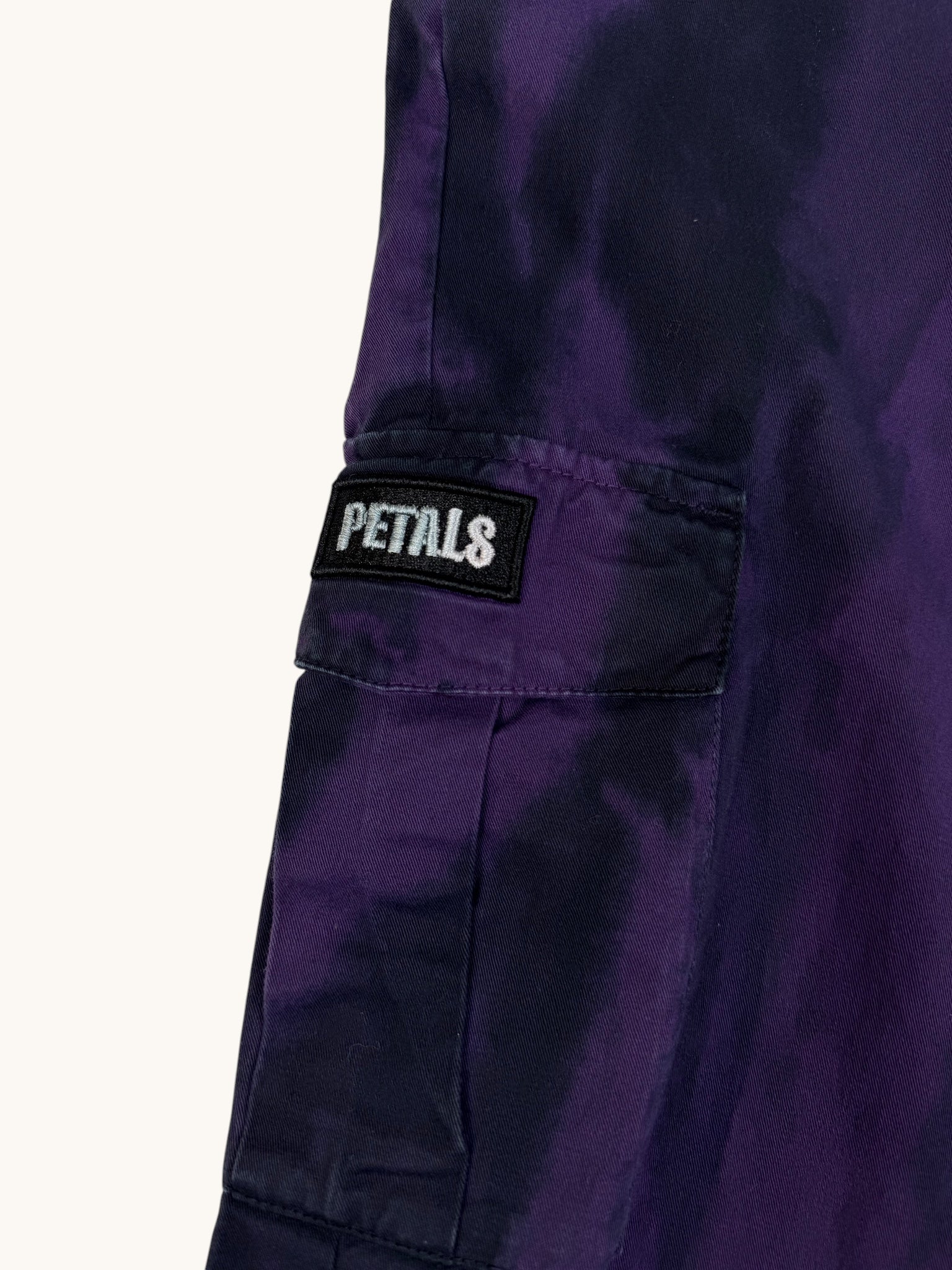 90s Petals Purple Tie-Dye Pants - 0