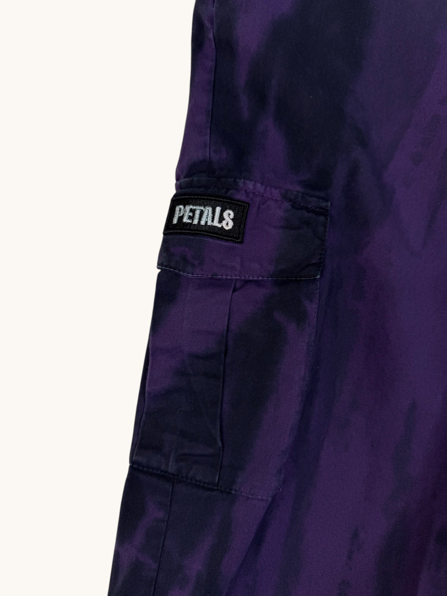 90s Petals Purple Tie-Dye Pants - 0
