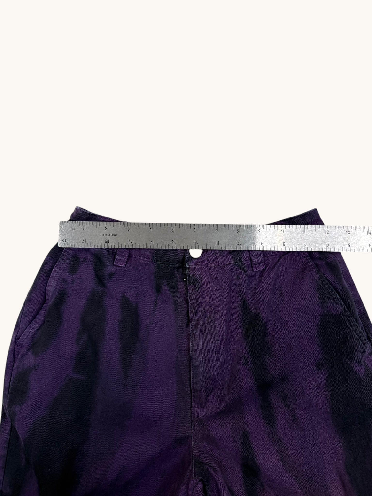 90s Petals Purple Tie-Dye Pants - 0