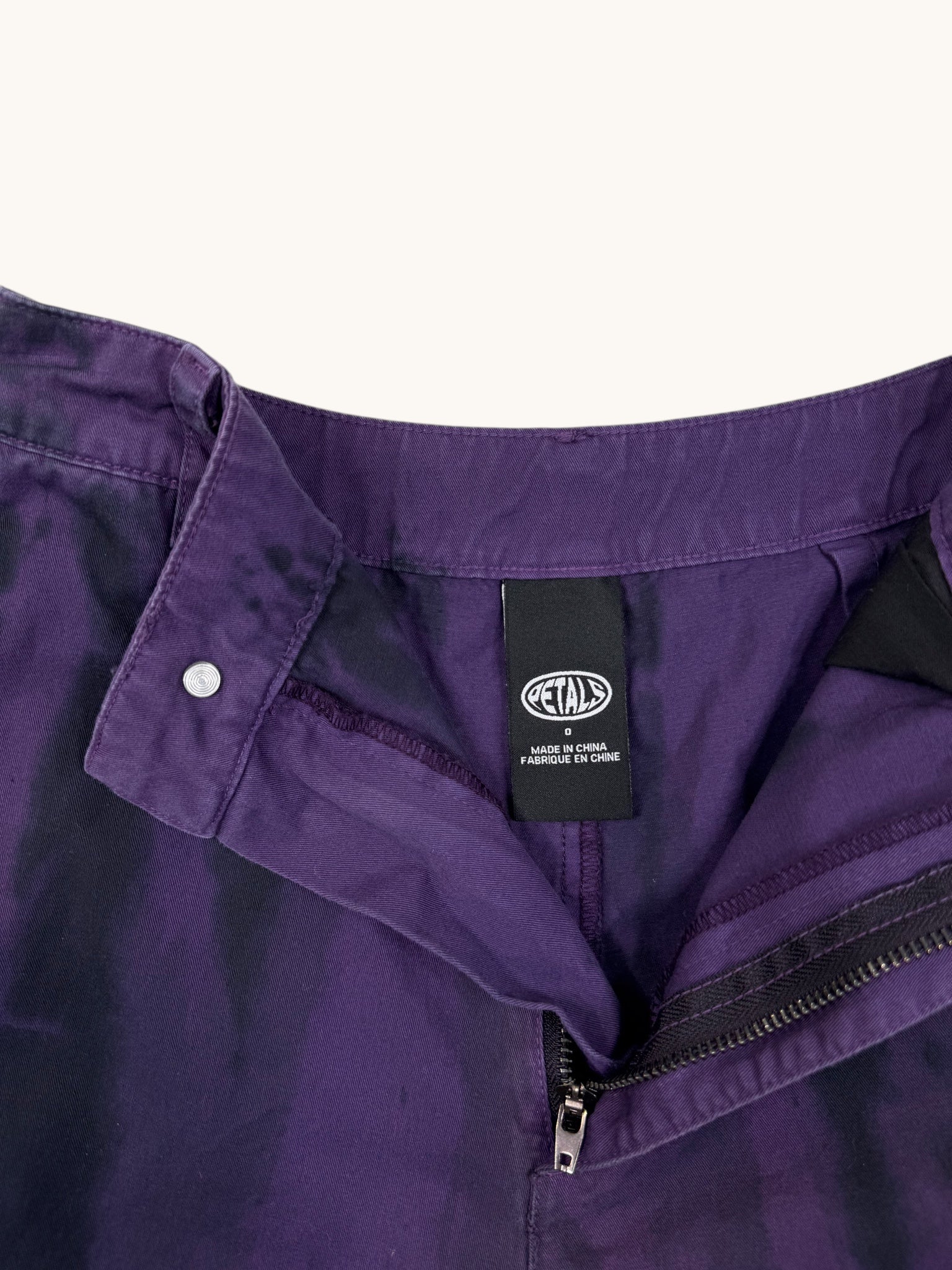 90s Petals Purple Tie-Dye Pants - 0