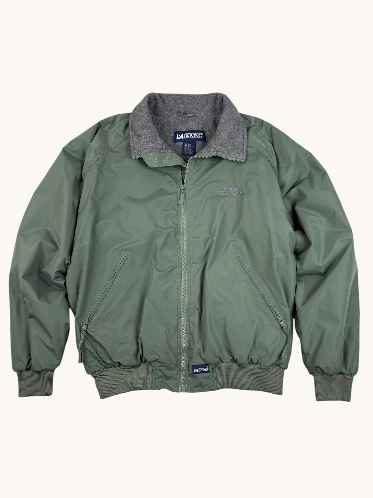 90s LA Loving Green Bomber Jacket - L