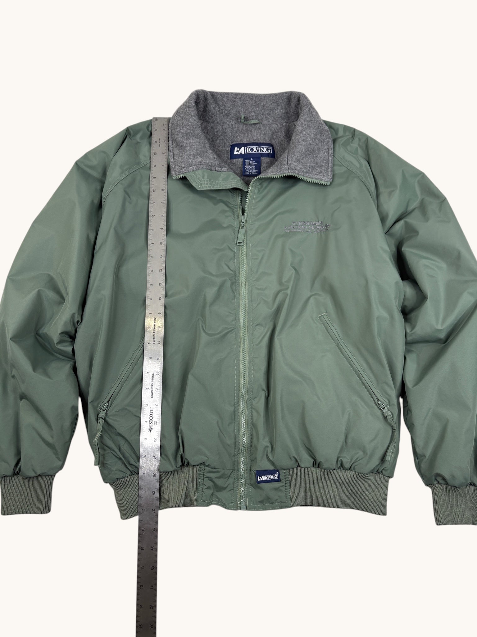 90s LA Loving Green Bomber Jacket - L