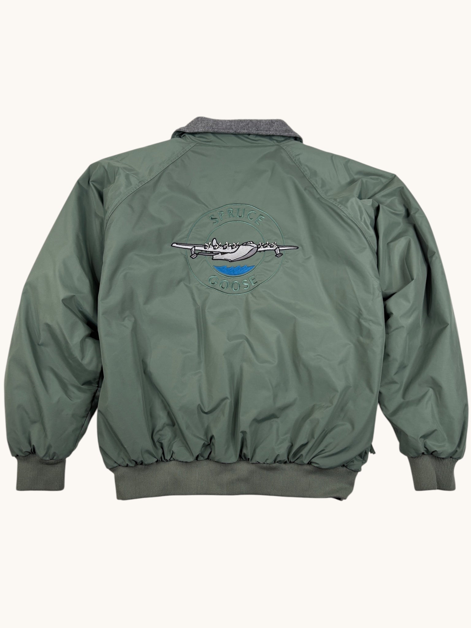 90s LA Loving Green Bomber Jacket - L