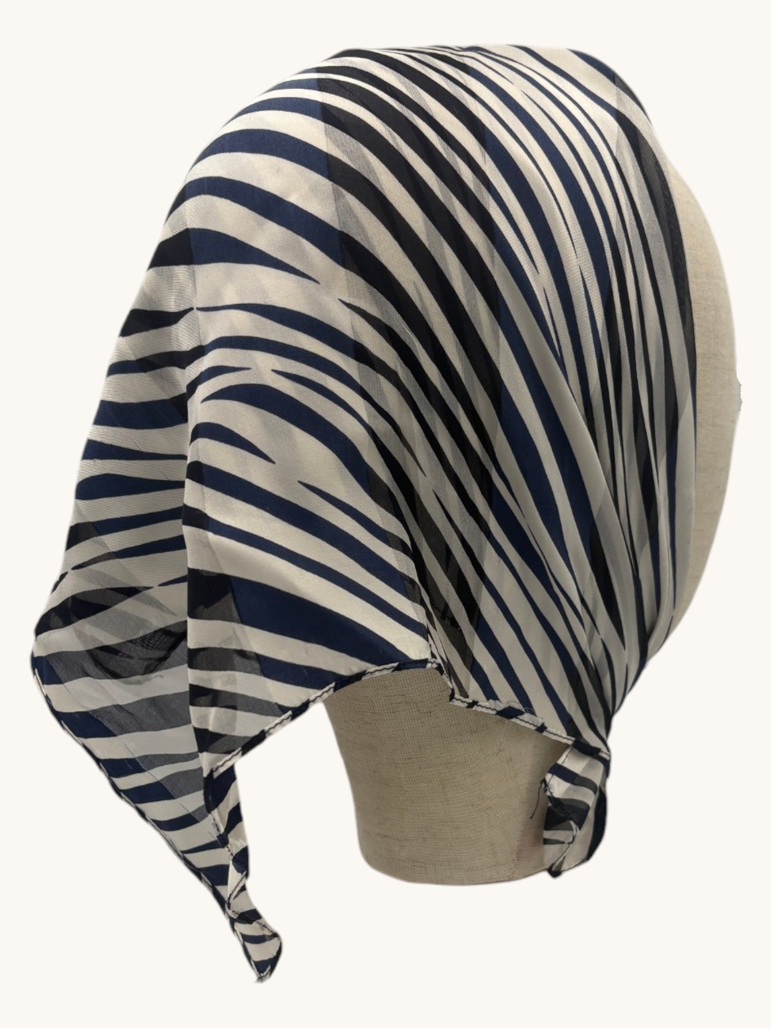 90s Kenneth Cole Silk Stripe Headscarf