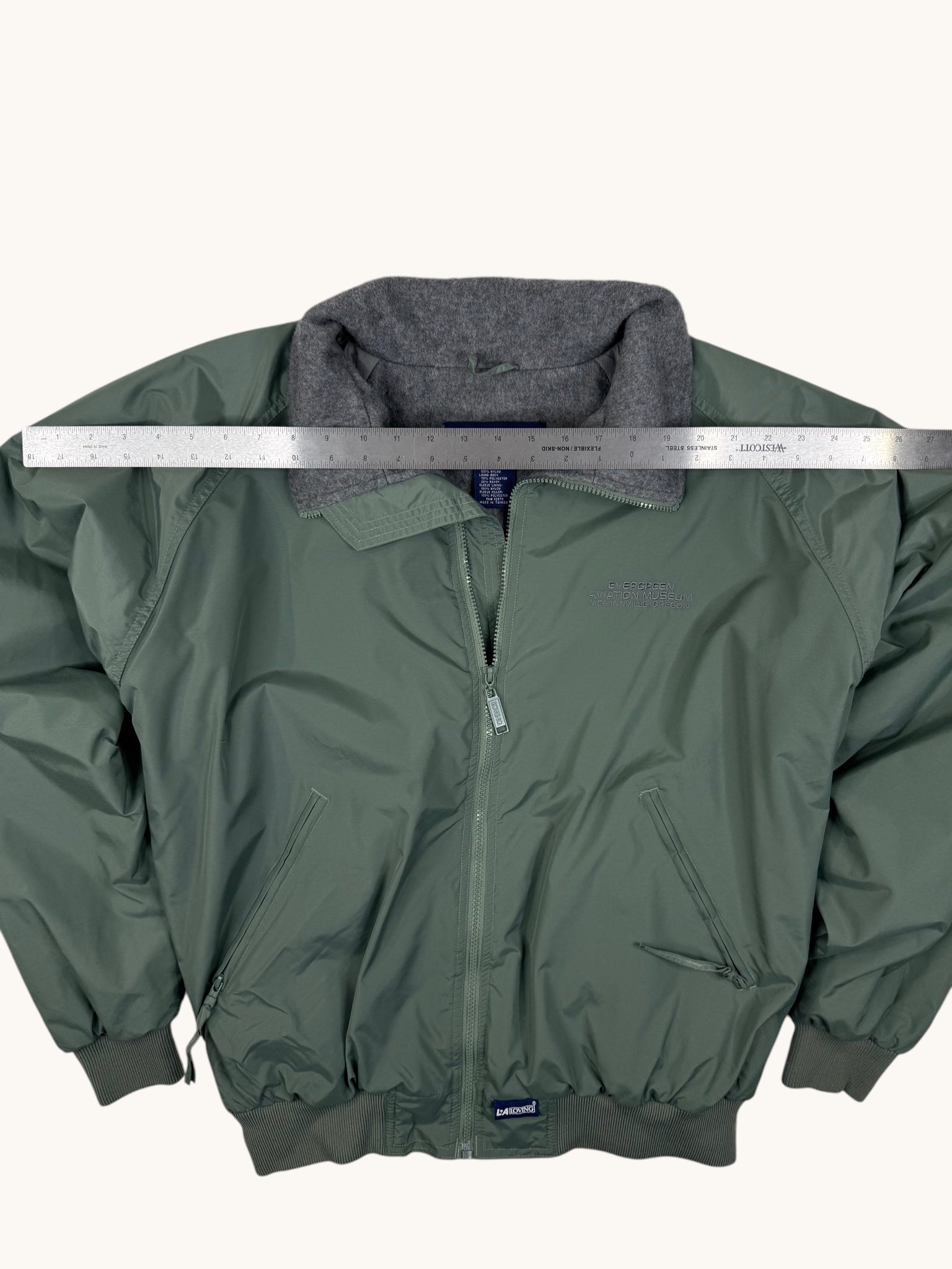 90s LA Loving Green Bomber Jacket - L