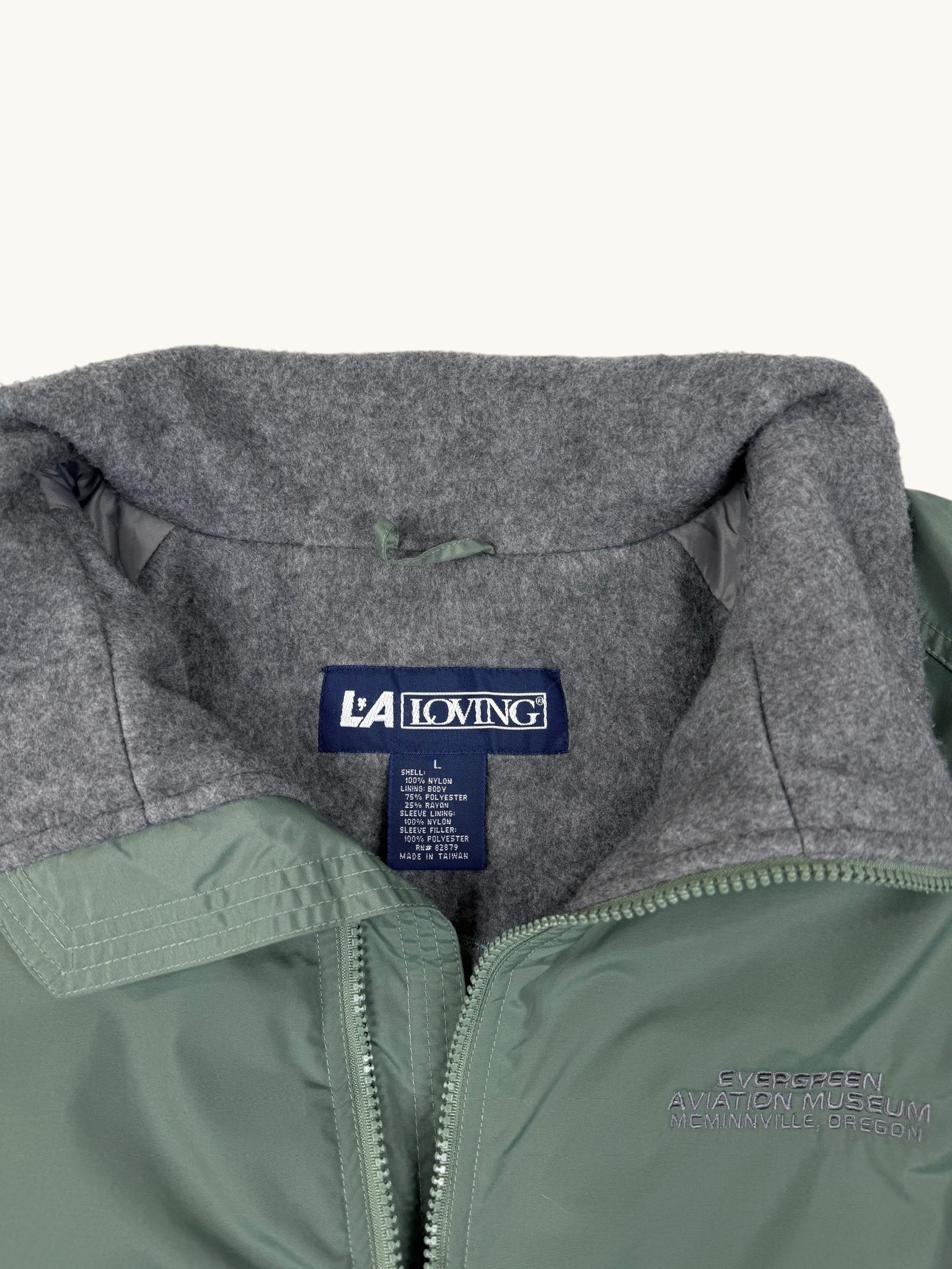 90s LA Loving Green Bomber Jacket - L
