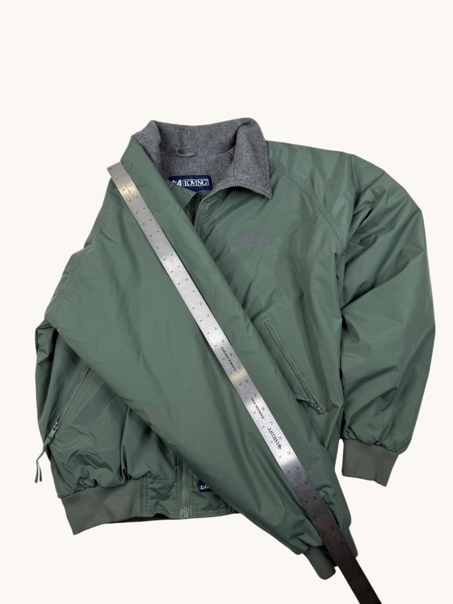 90s LA Loving Green Bomber Jacket - L