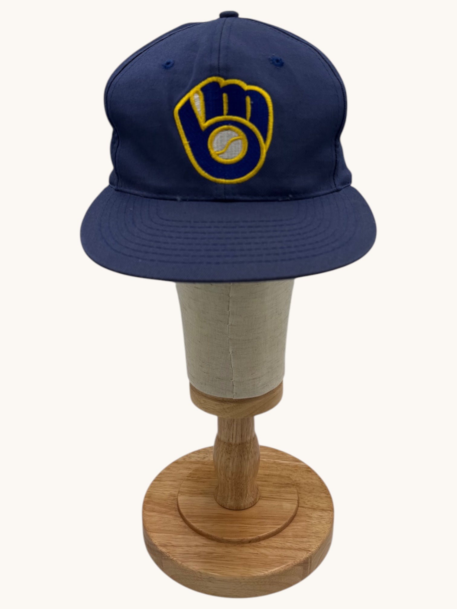 90s MLB Milwaukee Brewers Navy Blue Snapback