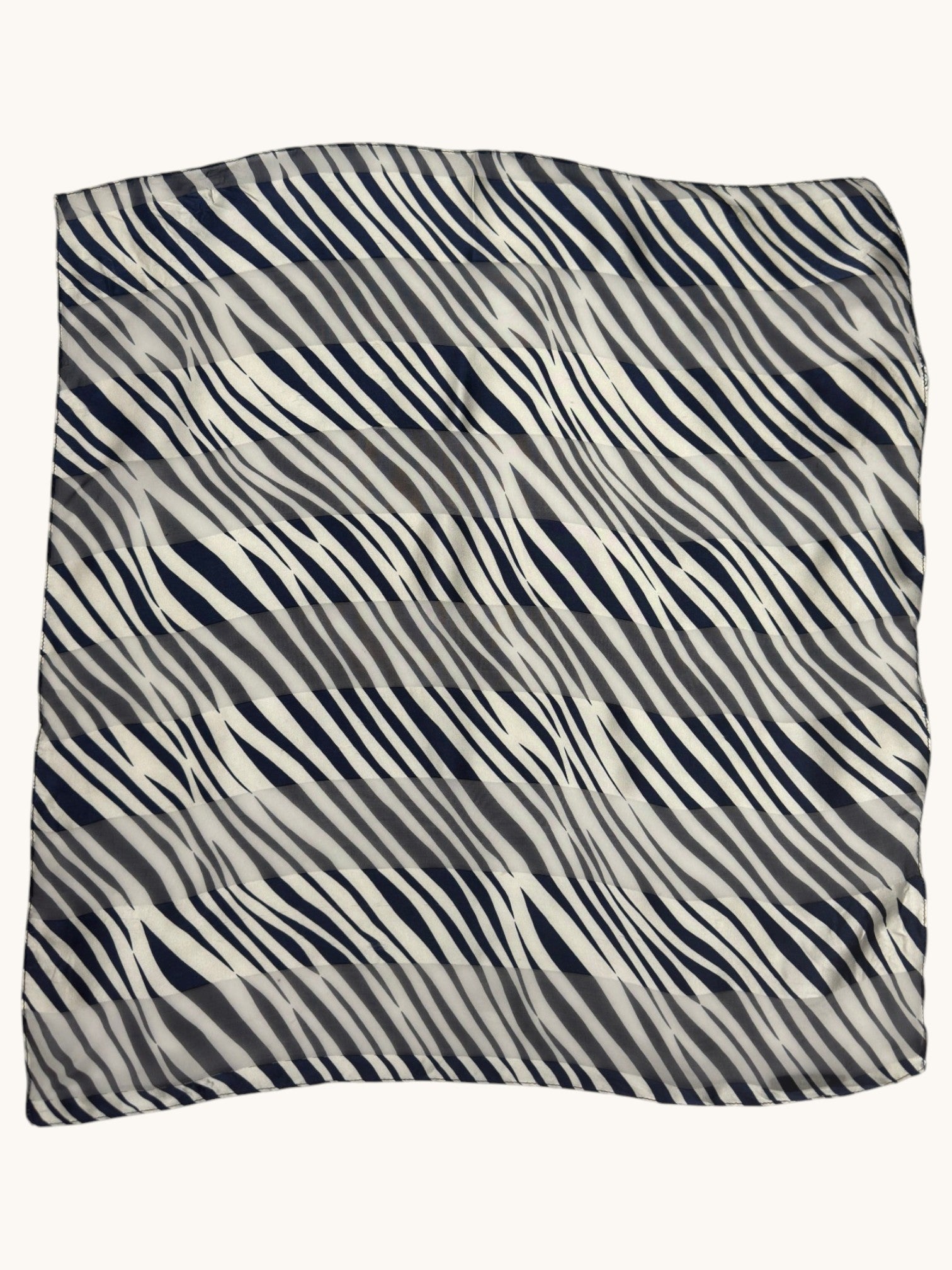 90s Kenneth Cole Silk Stripe Headscarf