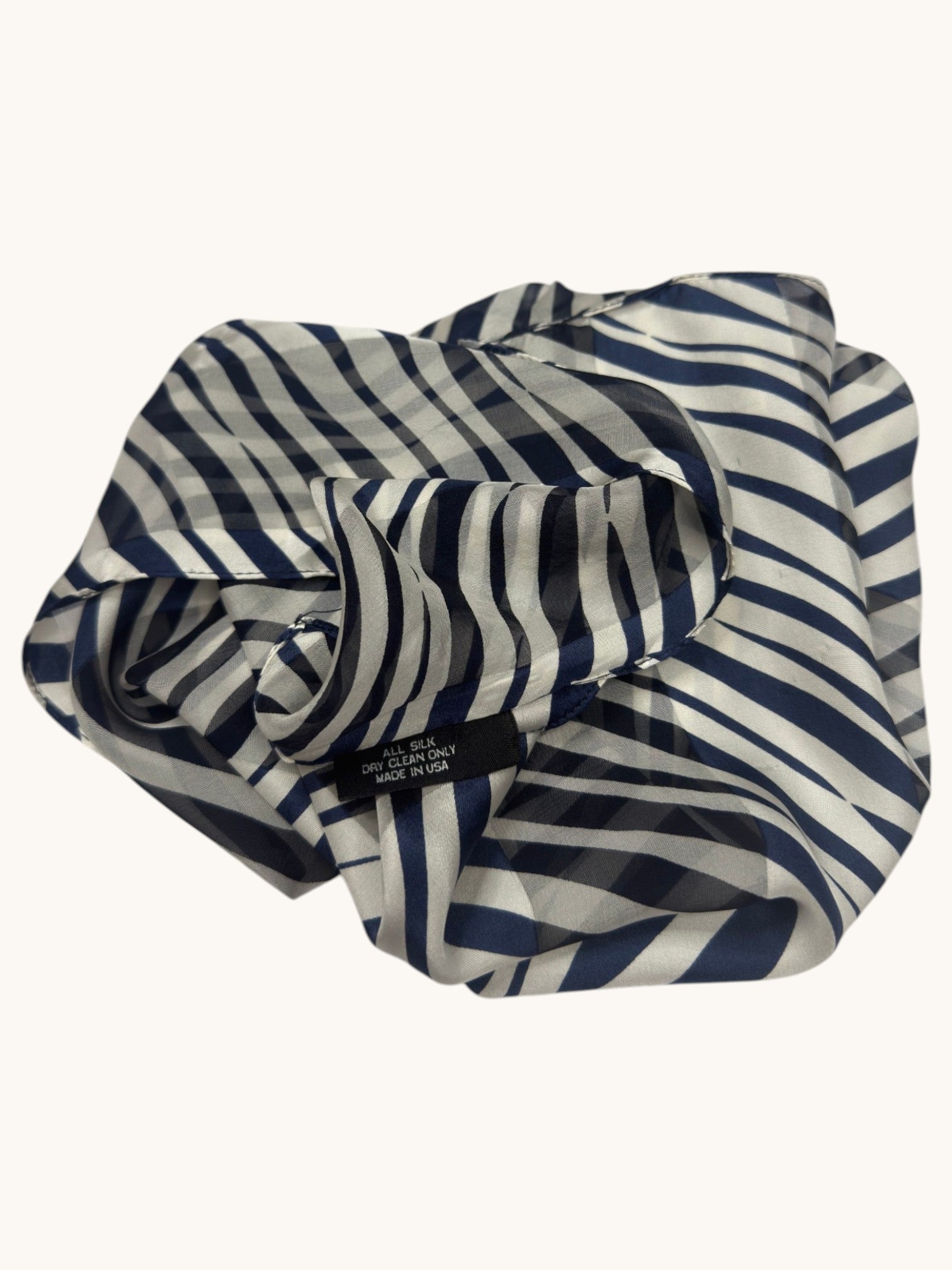 90s Kenneth Cole Silk Stripe Headscarf