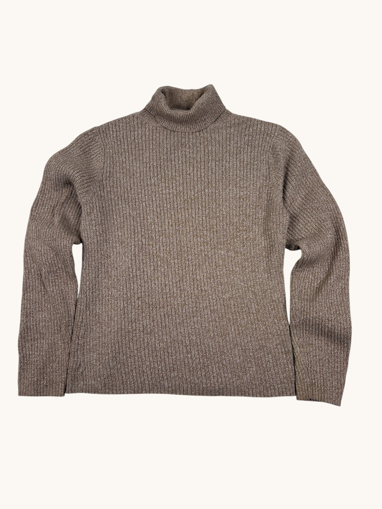 90s Villager Sport Beige Turtleneck Sweater - M