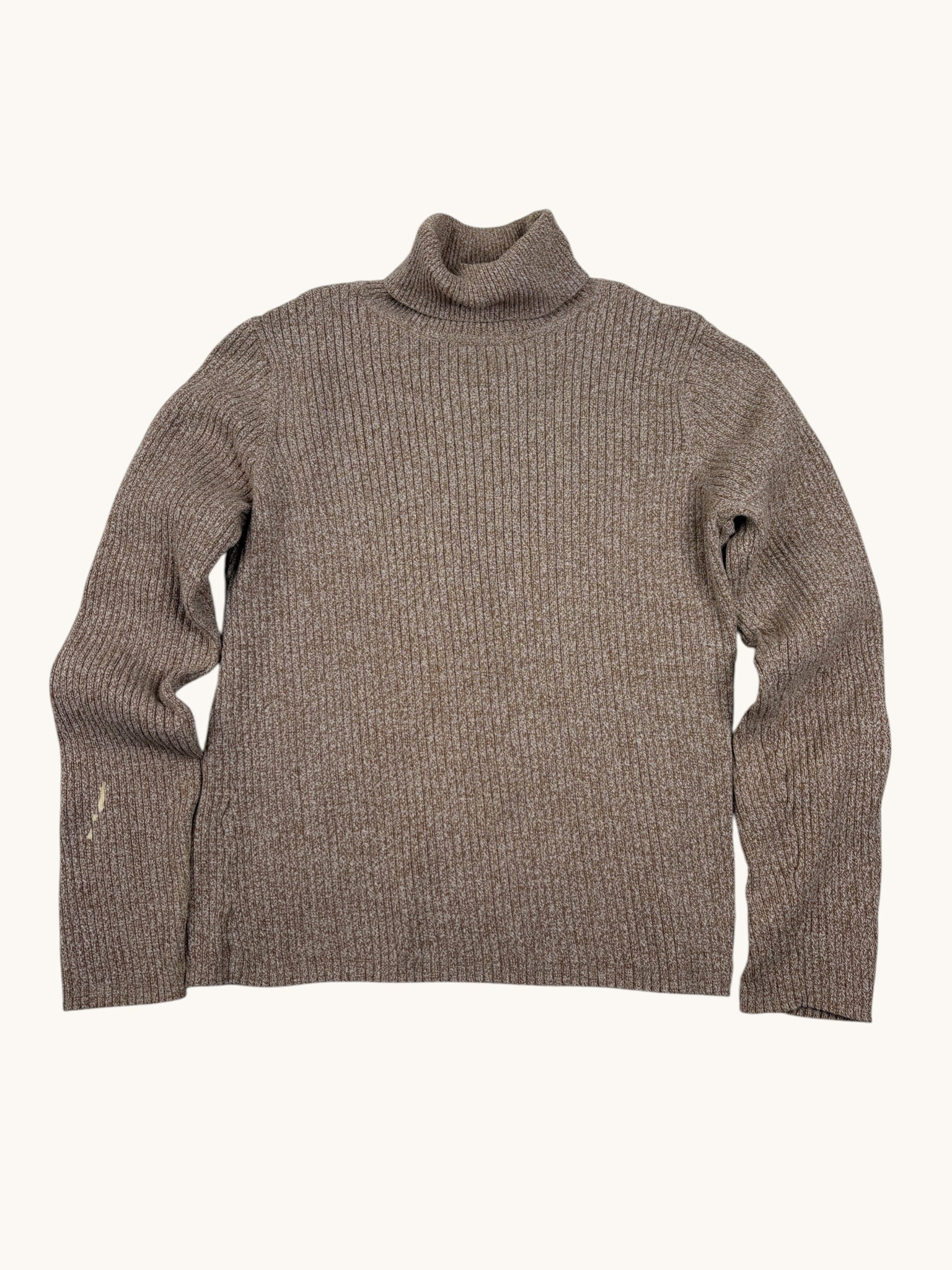 90s Villager Sport Beige Turtleneck Sweater - M