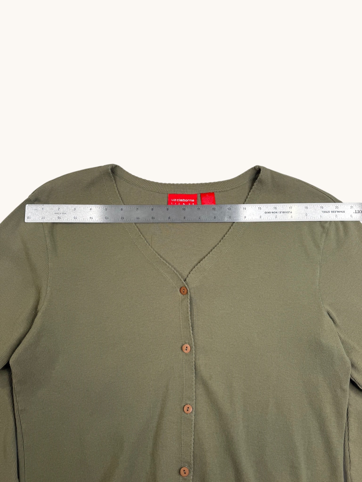 90s Liz Claiborne Green Cardigan Sweater - XL