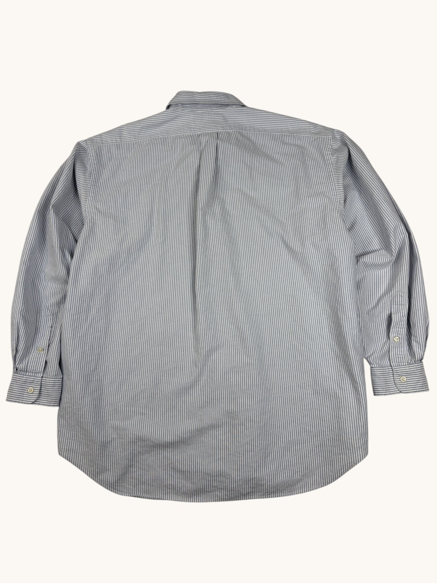 00s Ralph Lauren Blue Stripe Button Up Shirt - 2XL