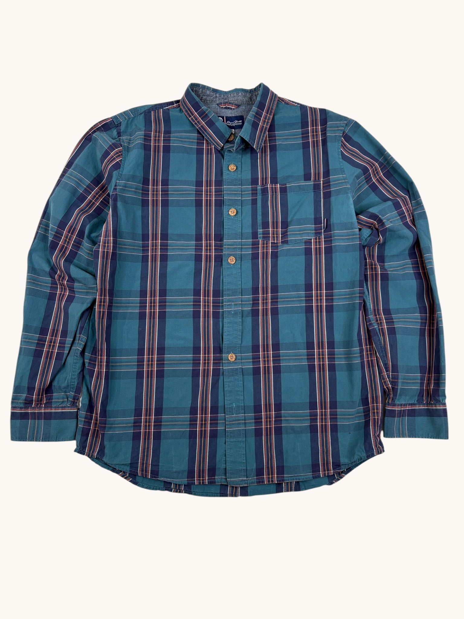 90s Oneil Green Plaid Button Up Shirt - L