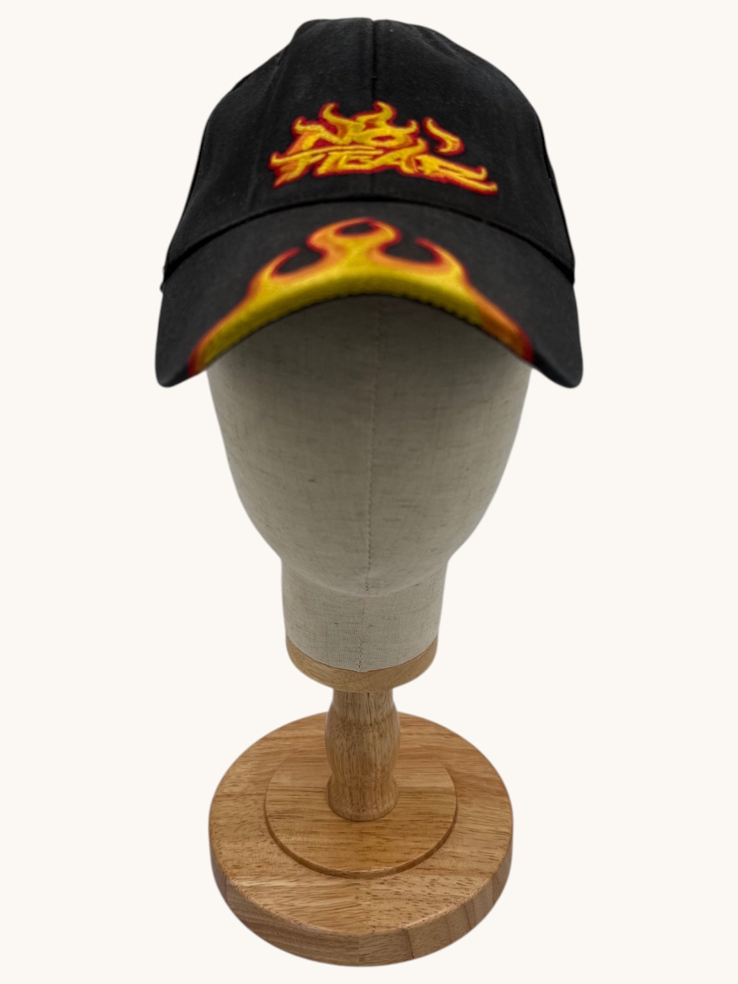 00s No Fear Black Flame Fitted Cap - L/XL