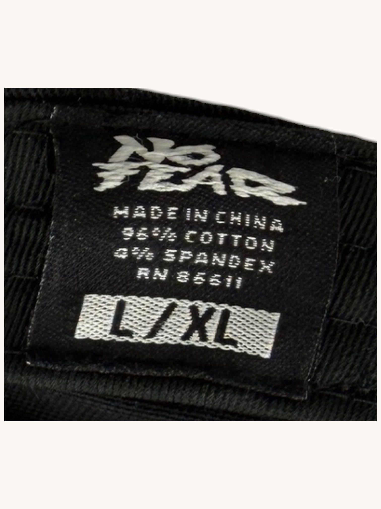 00s No Fear Black Flame Fitted Cap - L/XL