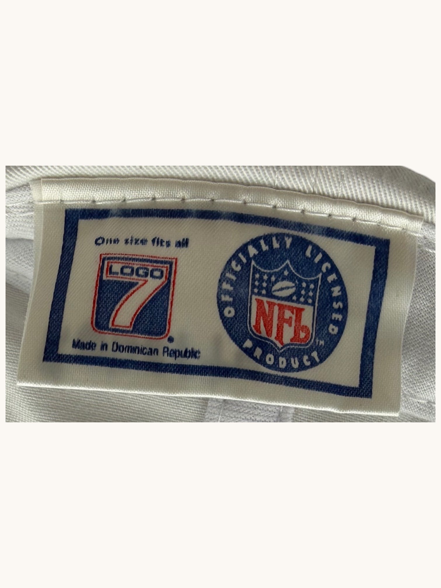 90s Logo 7 White Super Bowl XXXIII Snapback