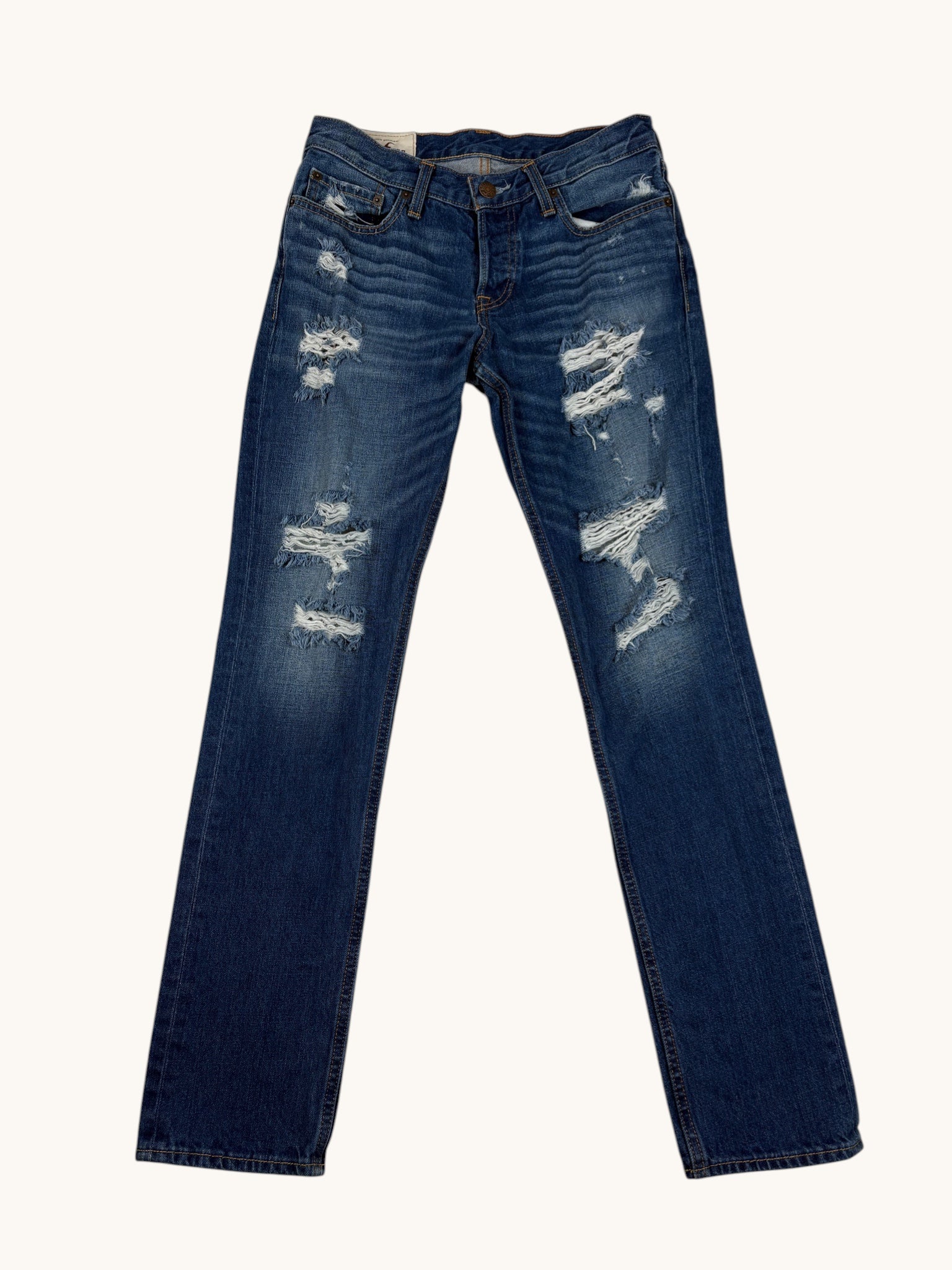 00s Hollister Destroyed Blue Denim Jeans - 30x32