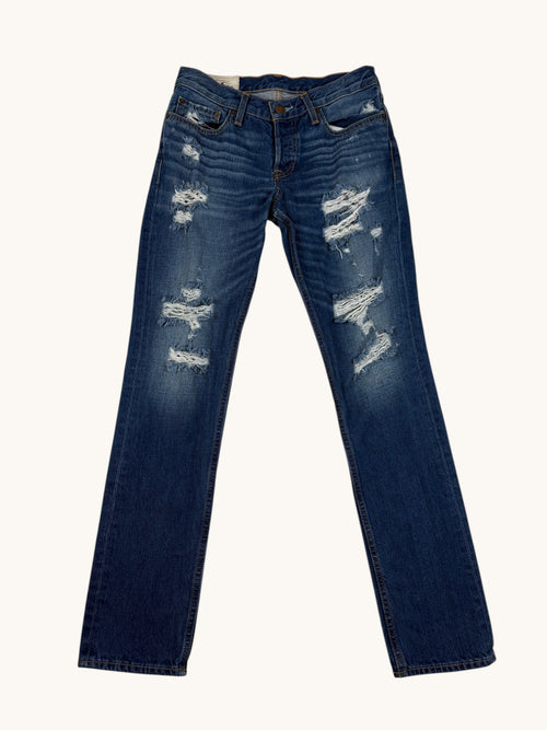 00s Hollister Destroyed Blue Denim Jeans - 30x32