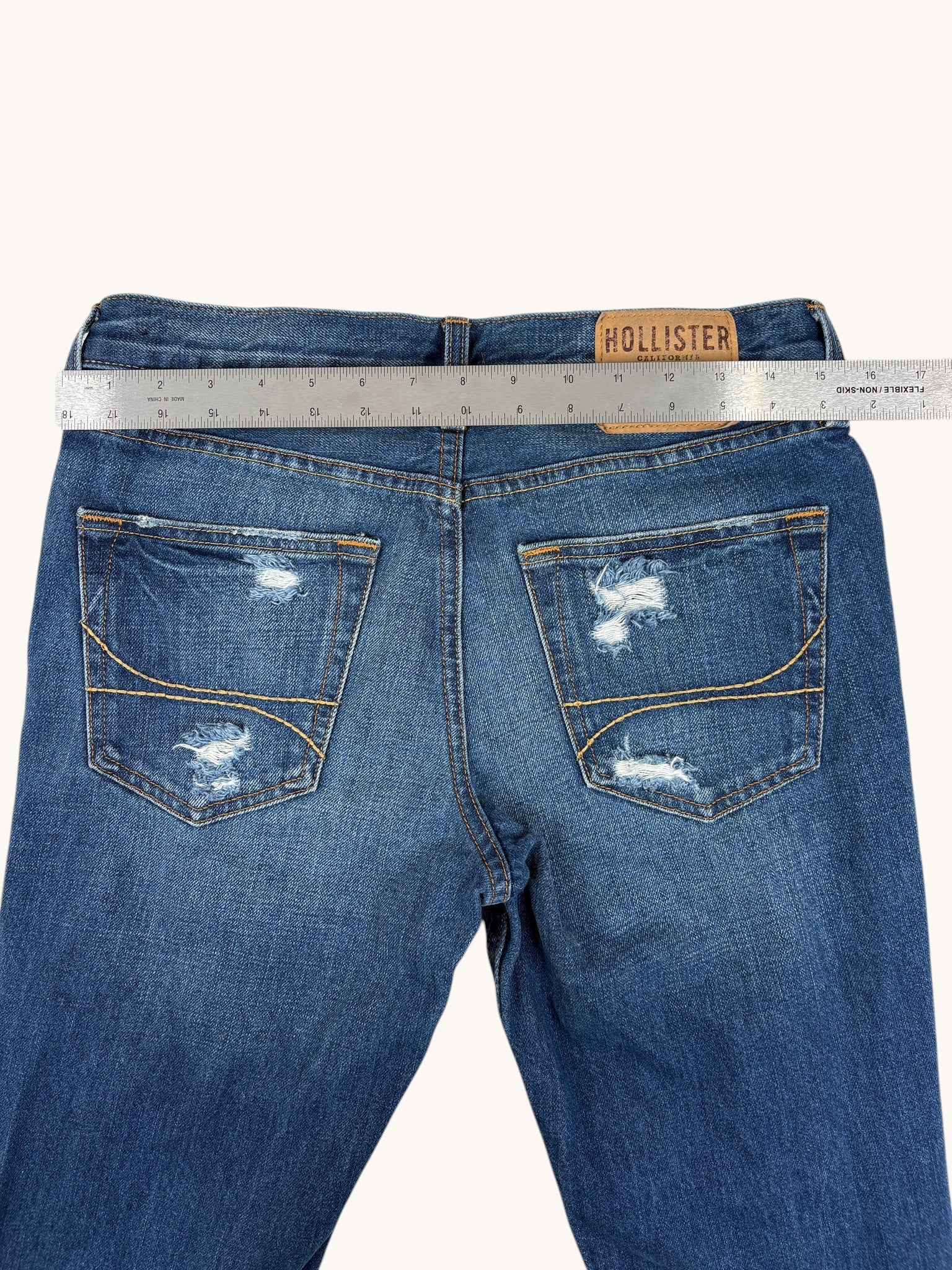 00s Hollister Destroyed Blue Denim Jeans - 30x32