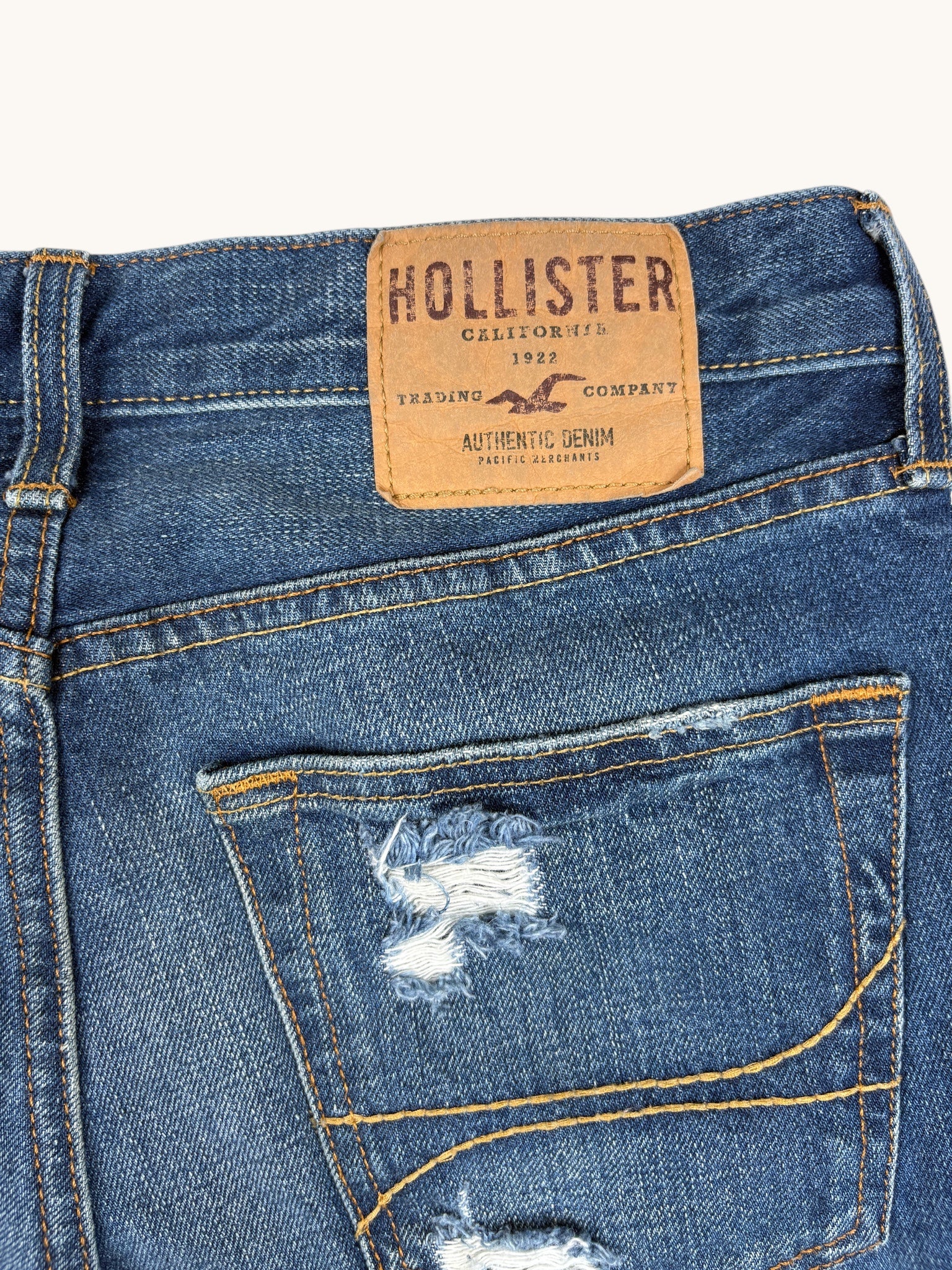 00s Hollister Destroyed Blue Denim Jeans - 30x32