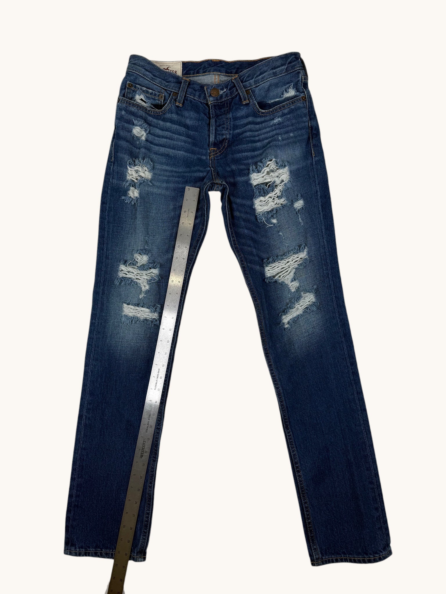 00s Hollister Destroyed Blue Denim Jeans - 30x32