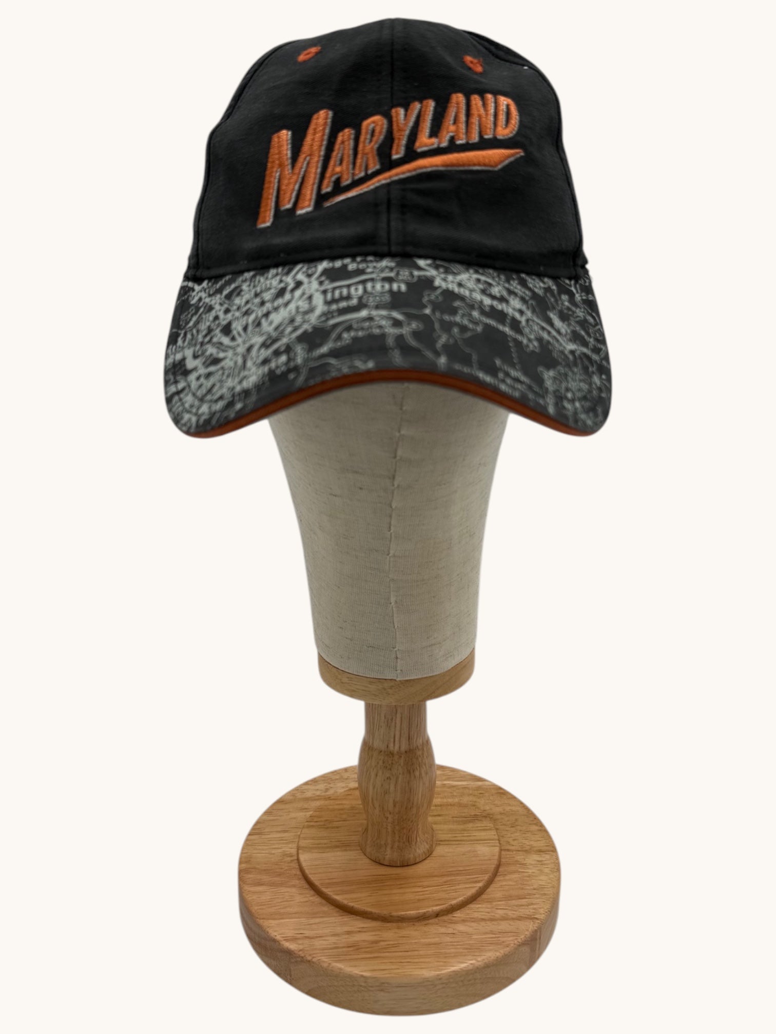90s Falcon Headwear Inc. Black Maryland Baseball Cap
