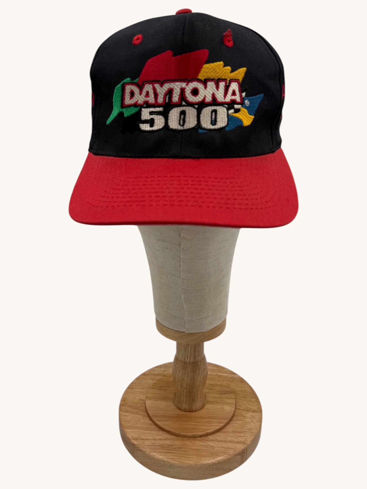 90s KC Daytona 500 Black Red Snapback