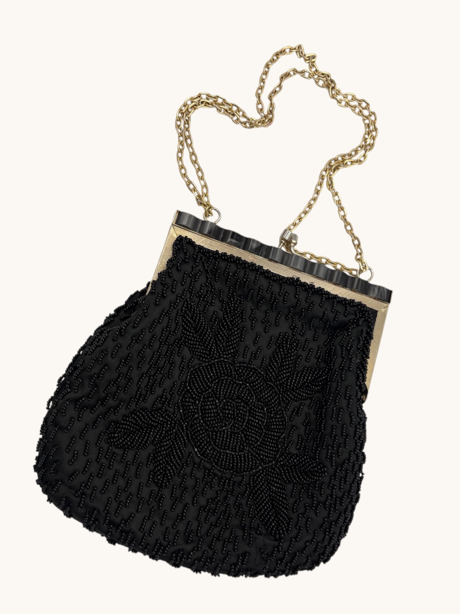 80s Mister Ernest Black Beaded Clutch