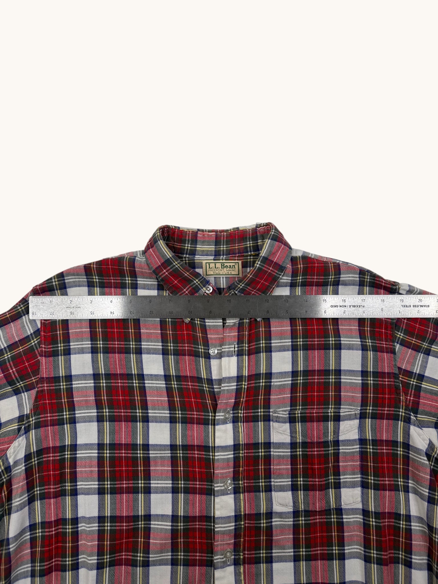 90s L.L. Bean Red Plaid Button Up Shirt