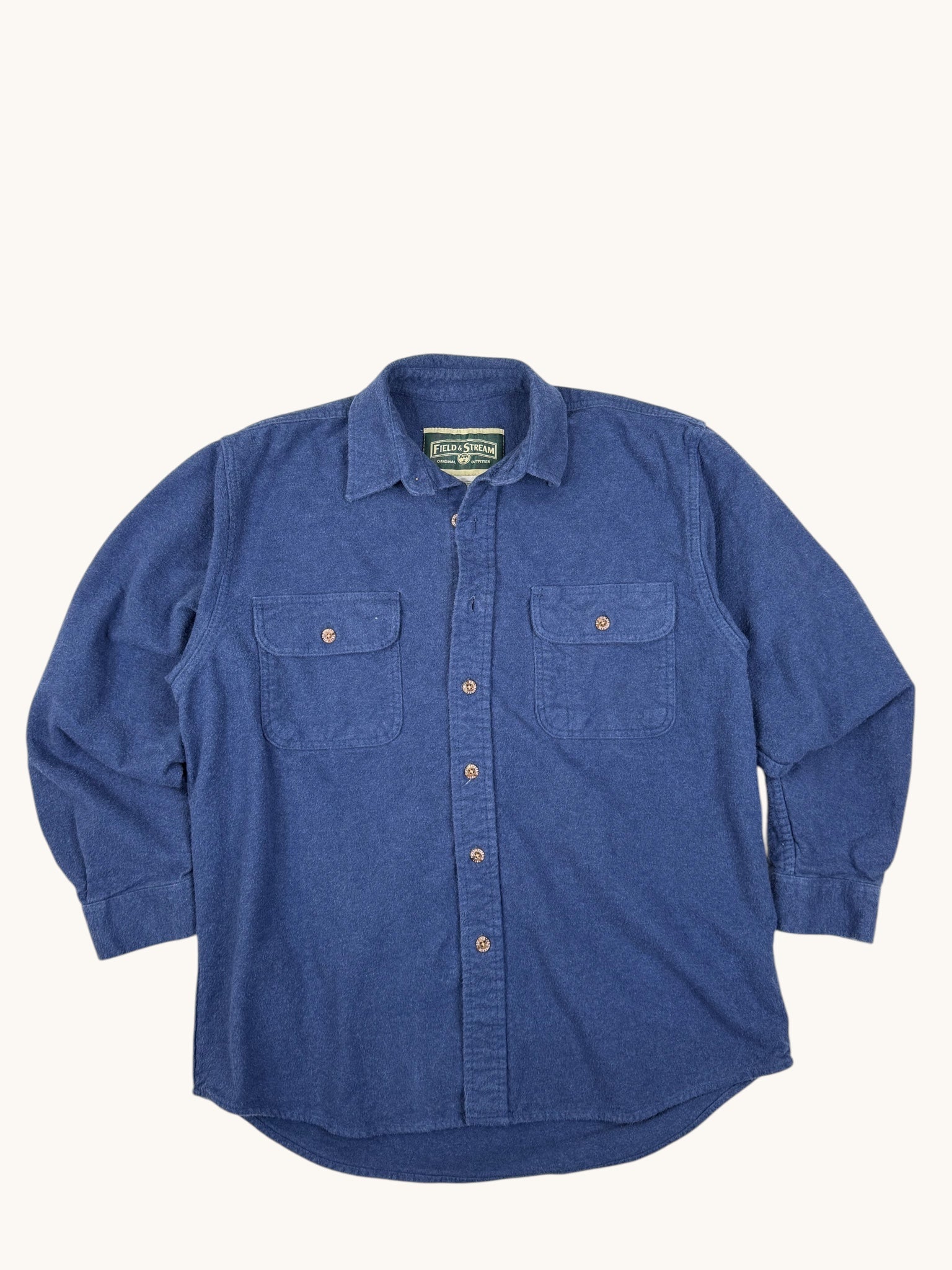 90s Field & Stream Blue Cotton Button Up Shirt - M