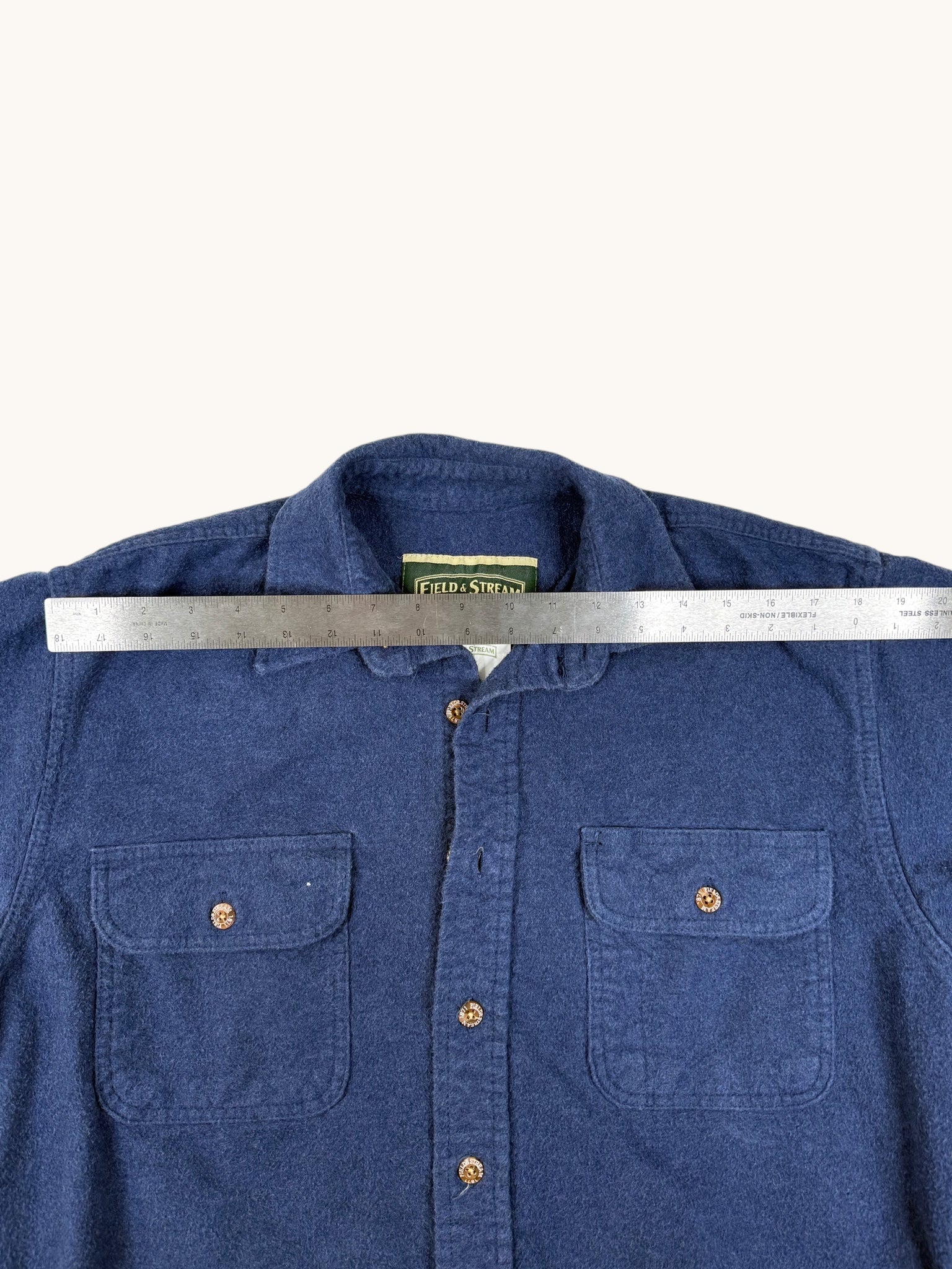 90s Field & Stream Blue Cotton Button Up Shirt - M