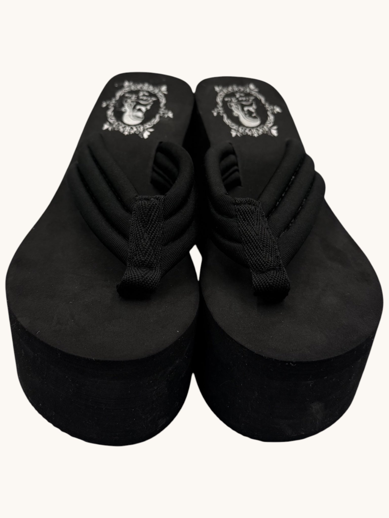 00s Lian Xin Black Wedge Sandals - 7 W