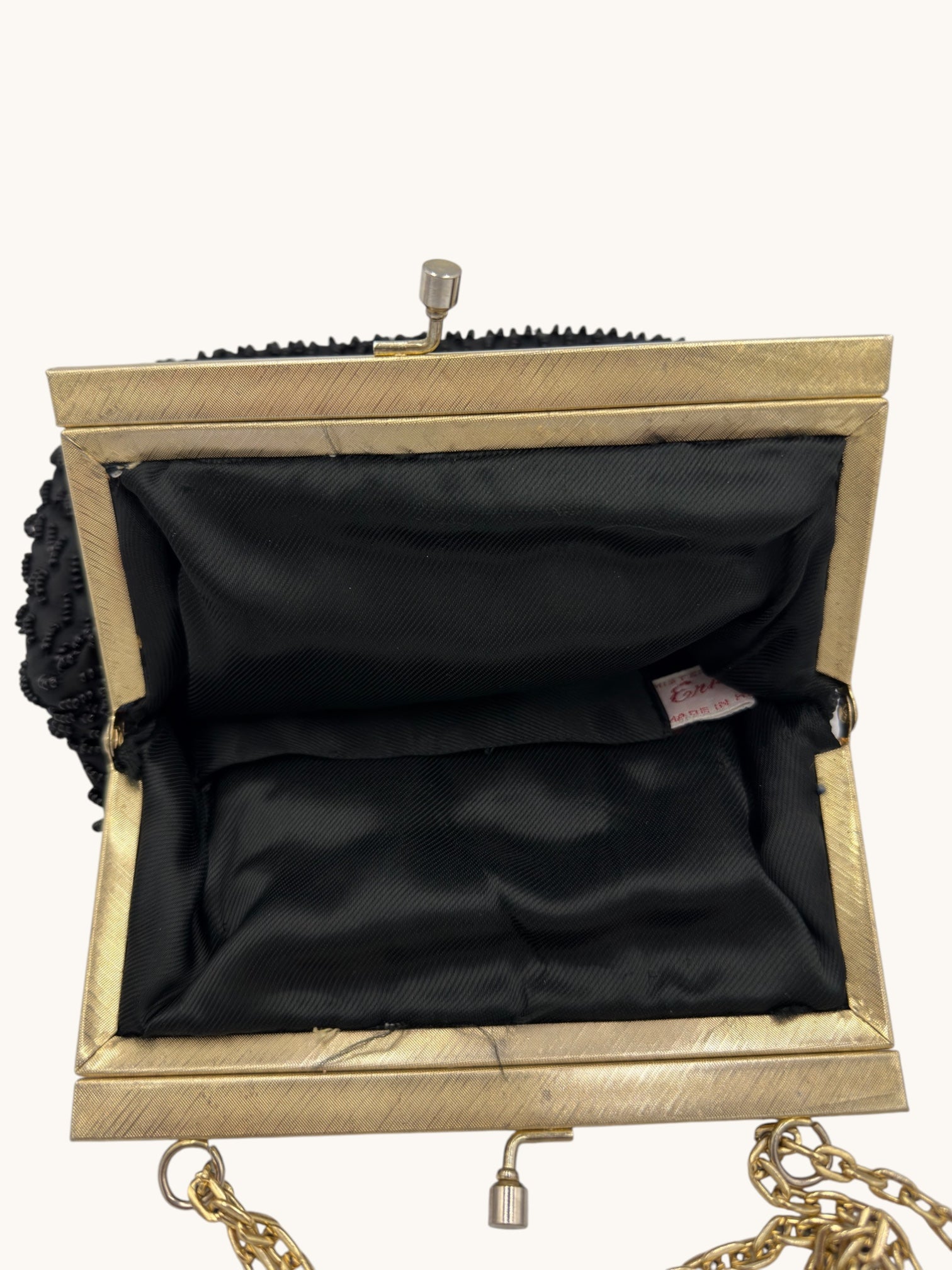 80s Mister Ernest Black Beaded Clutch