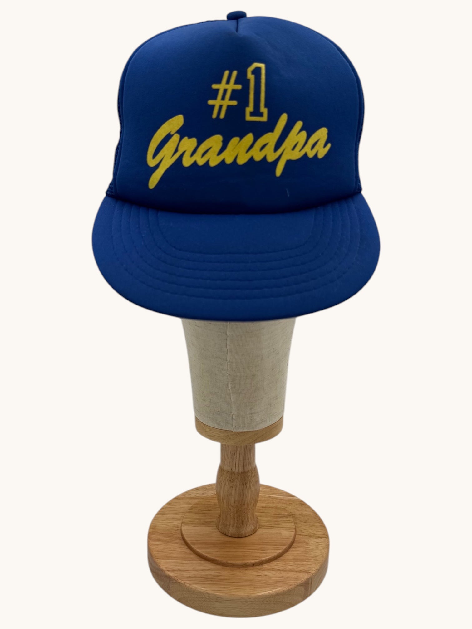 90s Blue #1 Grandpa Trucker Hat