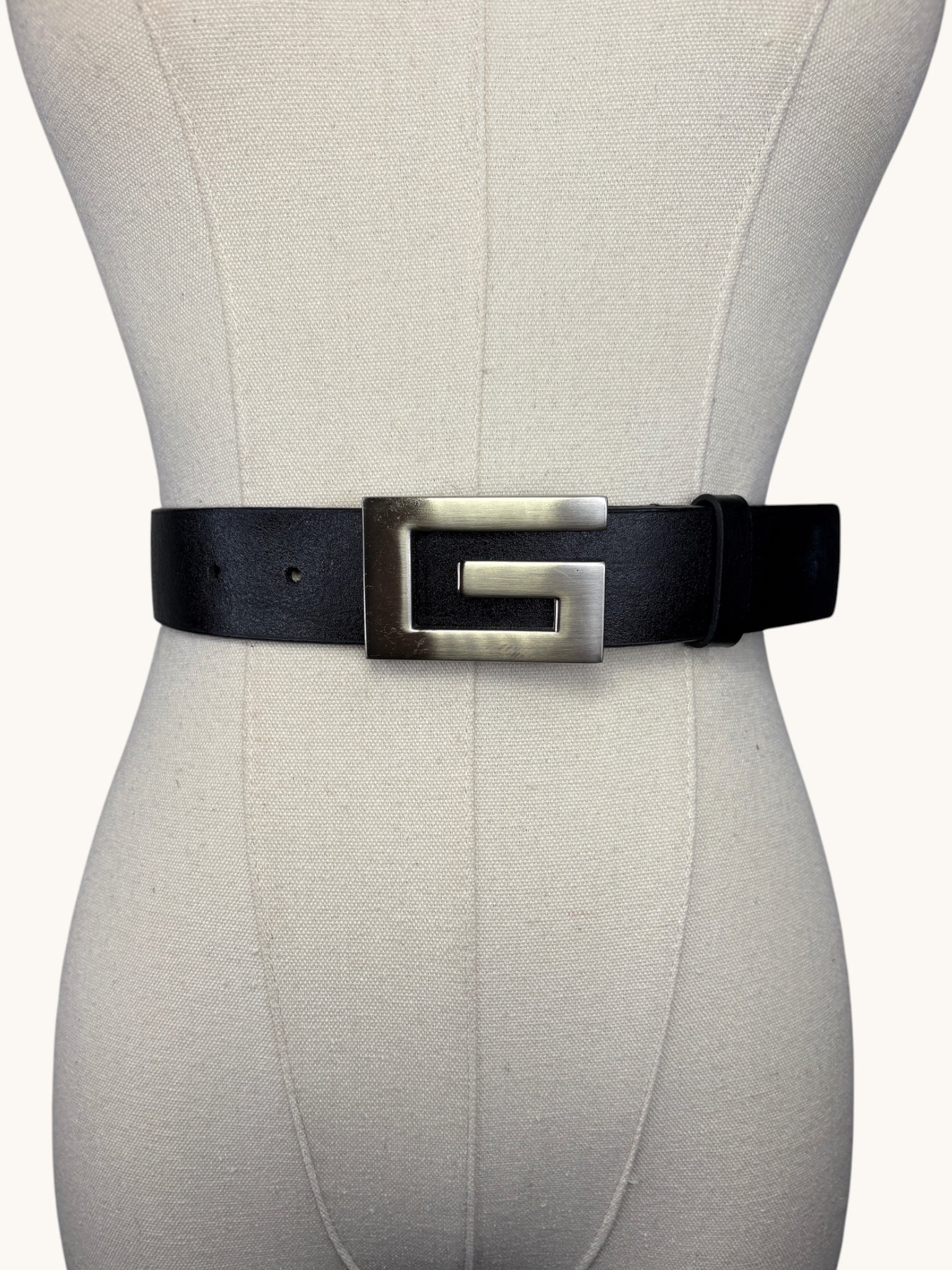90s Guess Black Leather Belt - XL