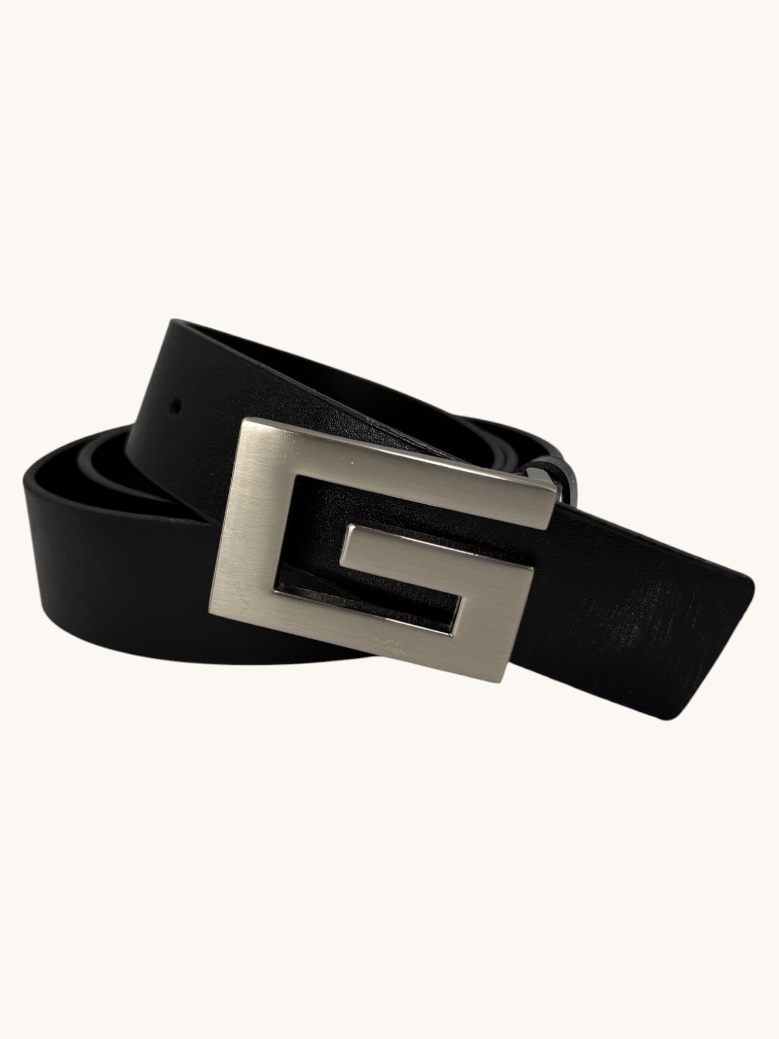 90s Guess Black Leather Belt - XL