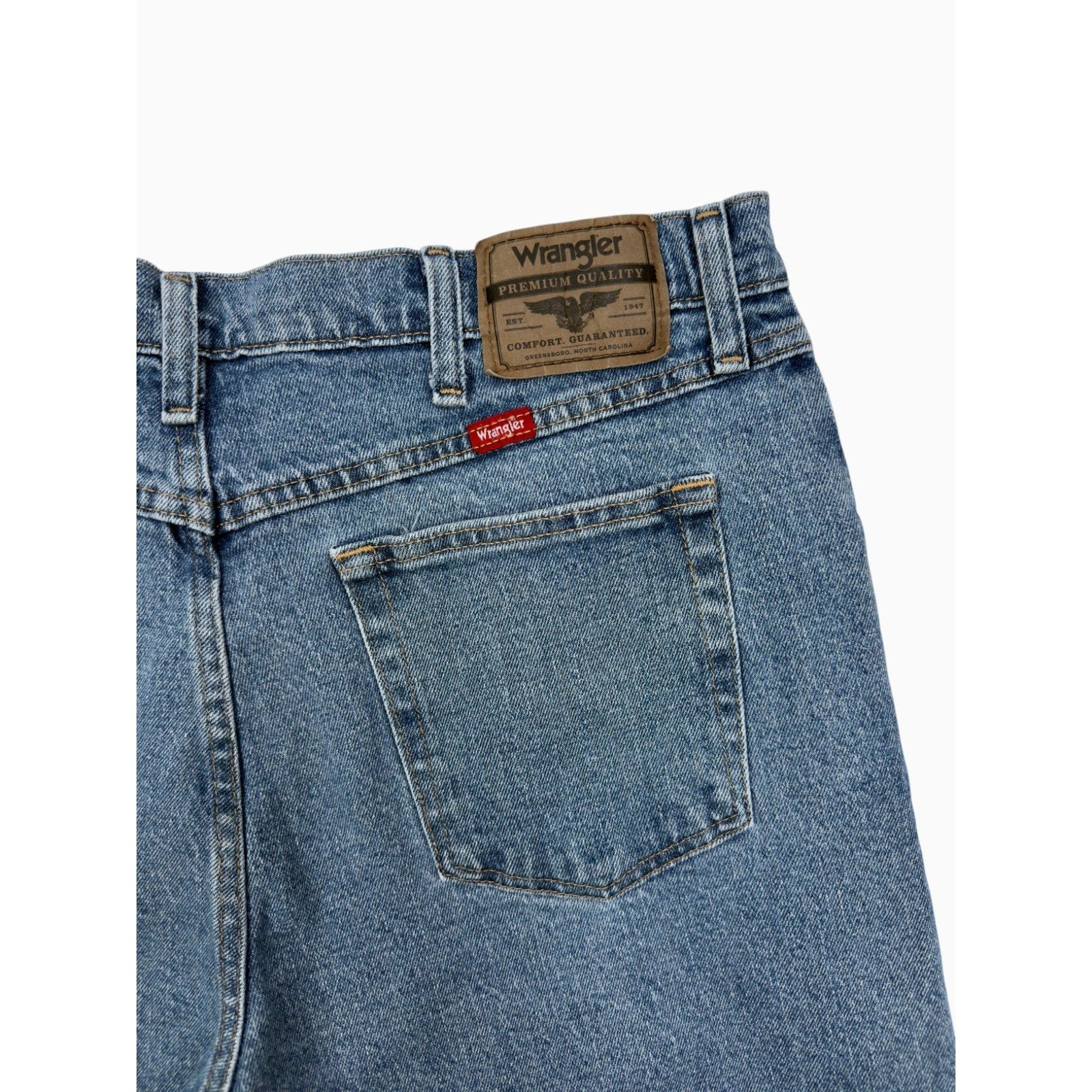 Wrangler Five Star Premium Denim Jeans Mens 36x29 Blue Straight Leg 1096FXVDE