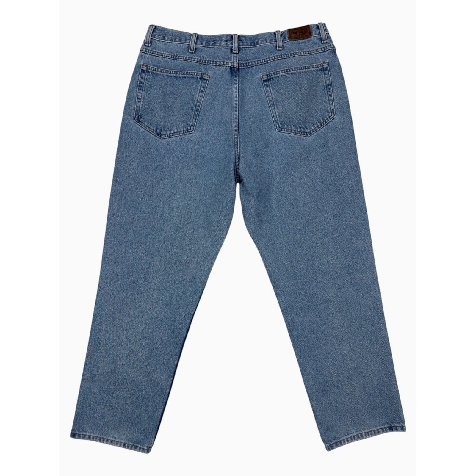 LL Bean Natural Fit Mens Jeans 37x29 Medium Wash Blue Denim Straight Leg Pants