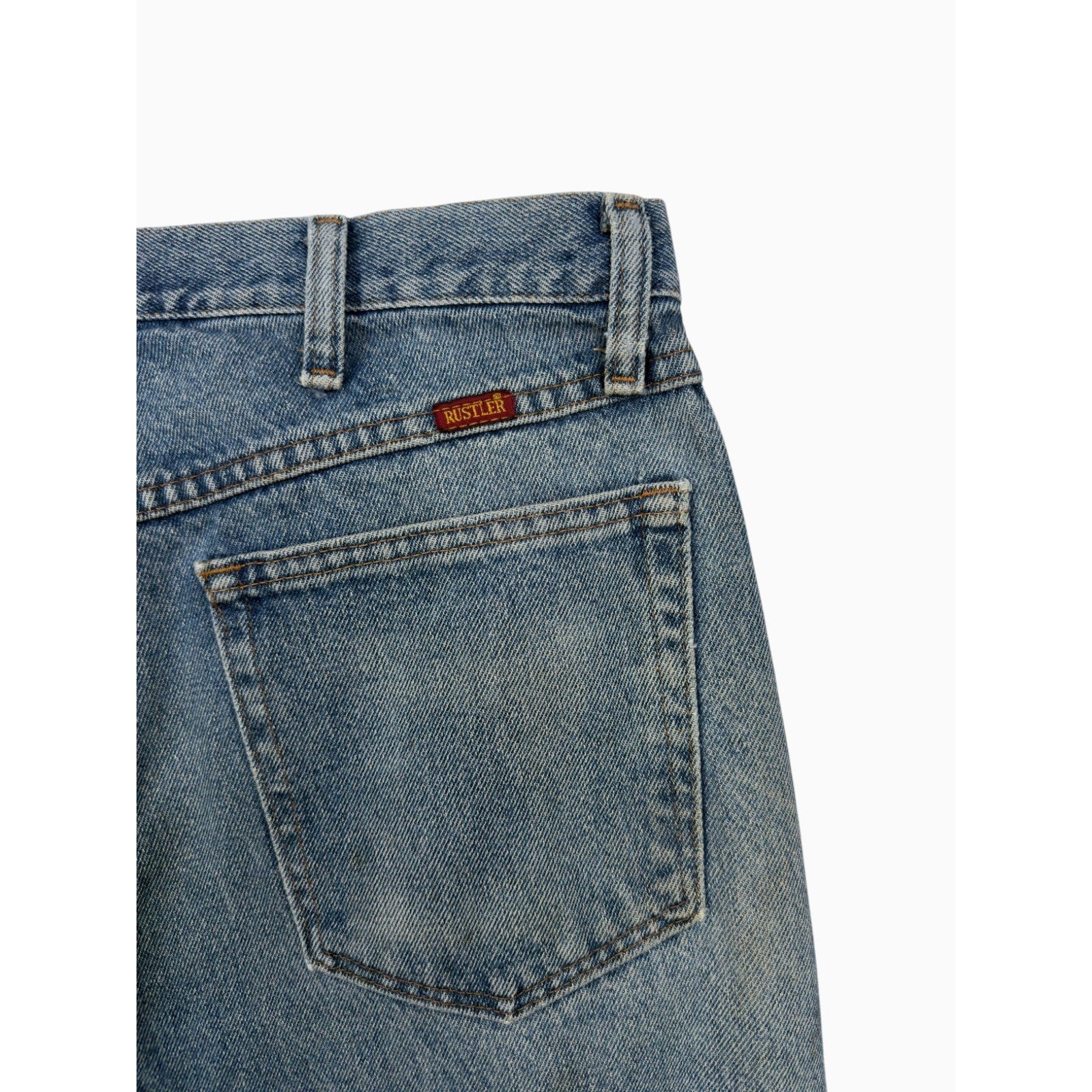 Rustler Mens Regular Fit Straight Leg Denim Jeans Blue Wash 34x34 87619SW