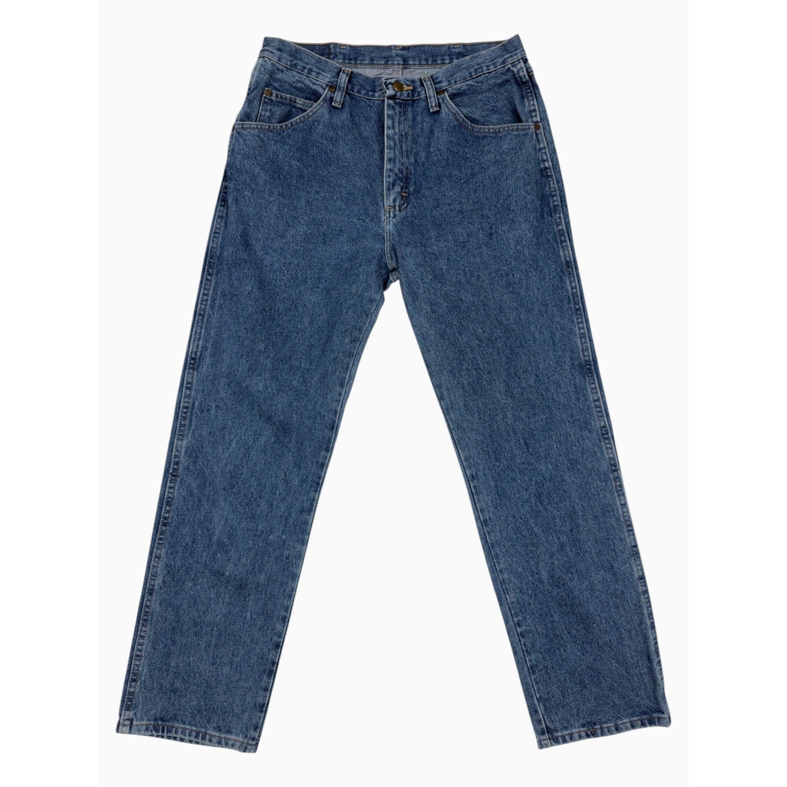 Wrangler Authentics Mens Regular Fit Jeans 34x30 Blue Denim 96501DS Straight Leg