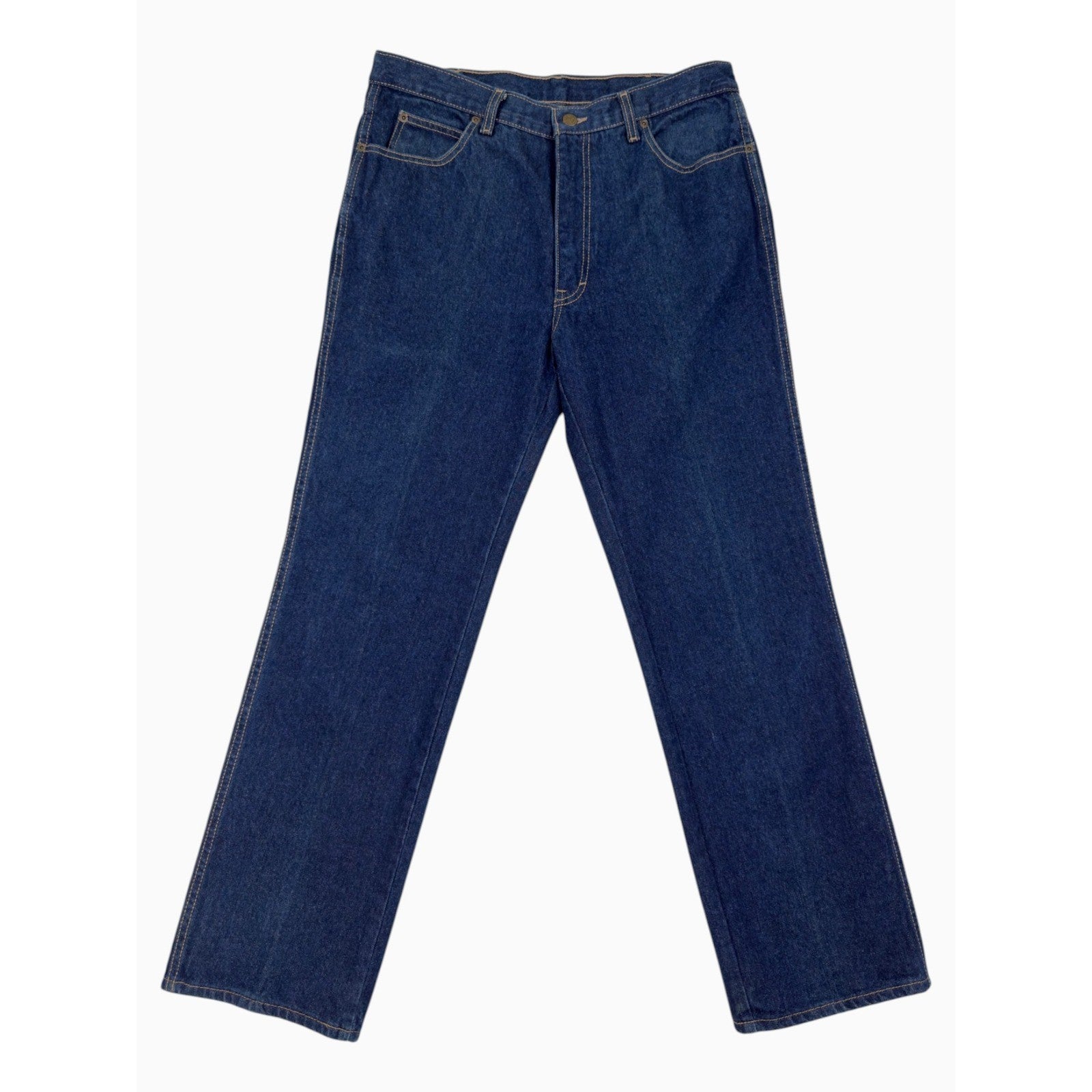Vintage Calvin Klein High Waisted Straight Leg Jeans Dark Wash Made in USA 36