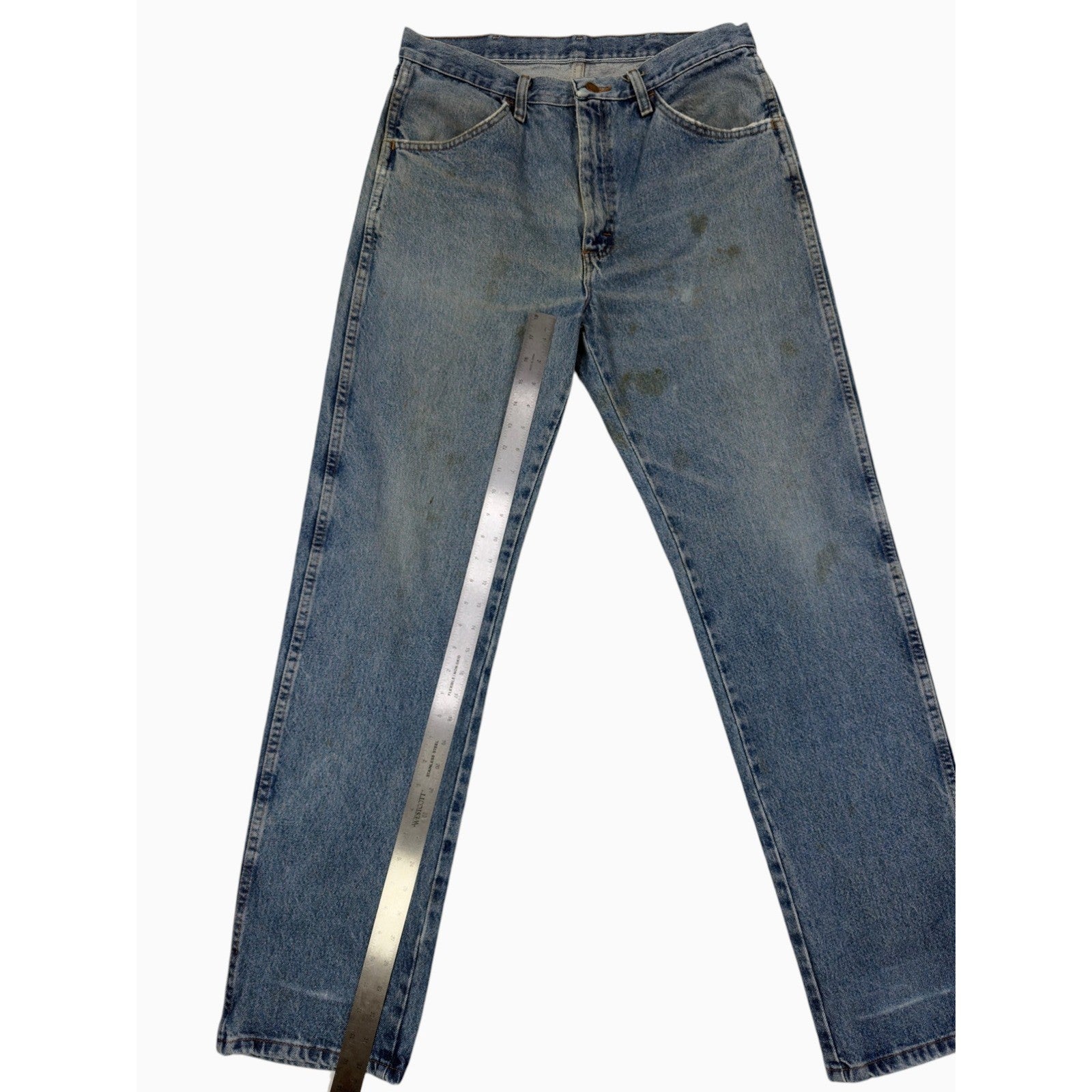 Rustler Mens Regular Fit Straight Leg Denim Jeans Blue Wash 34x34 87619SW