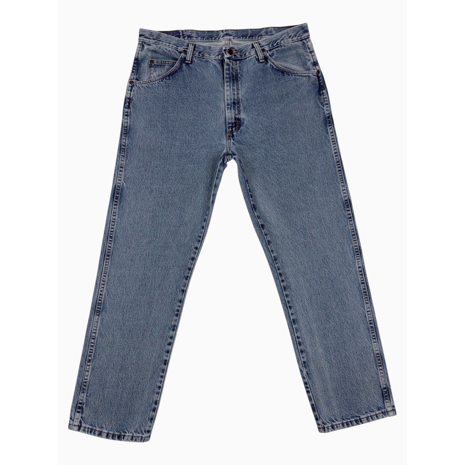 Wrangler Authentic Jeans Mens 38x32 Blue Straight Leg Denim 96501DS Medium Wash
